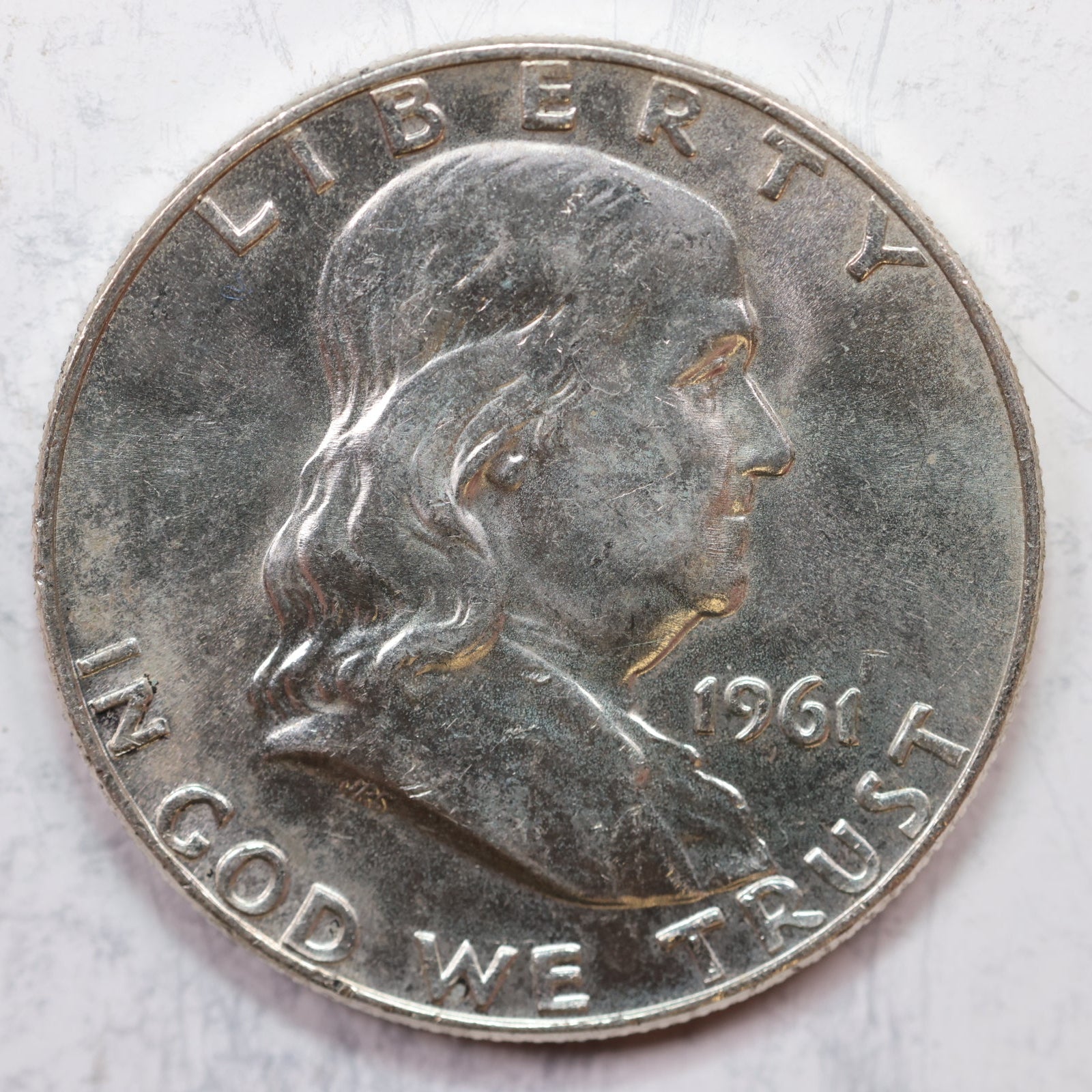 1961-D Franklin Half Dollar, Mint State Uncirculated Coin, Store #HR1202