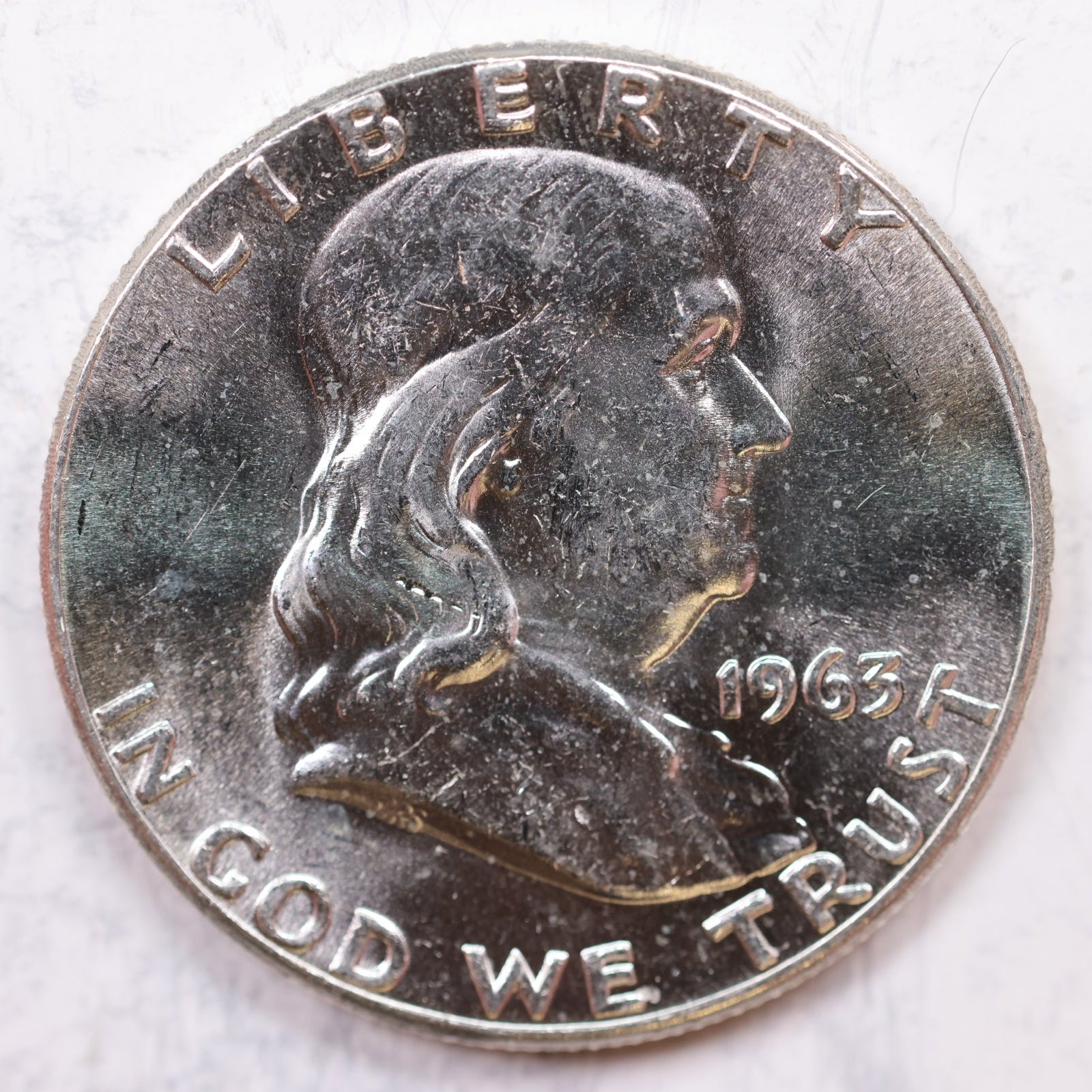 1963 Franklin Half Dollar, Mint State Uncirculated Coin, Store #HR1203