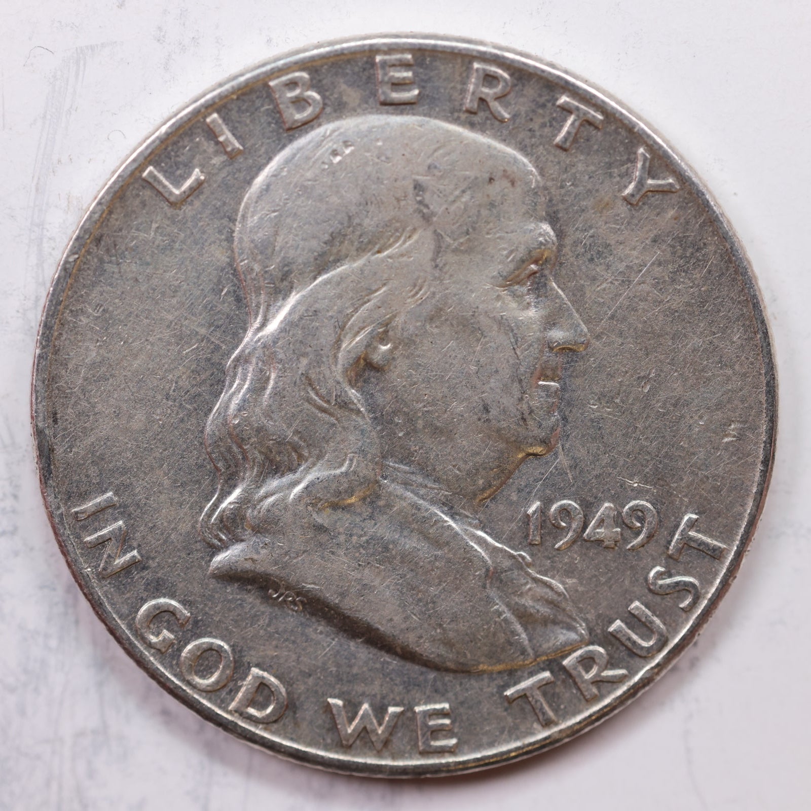 1949 Franklin Half Dollar, Very Fine Circulated Coin, Store #HR1208