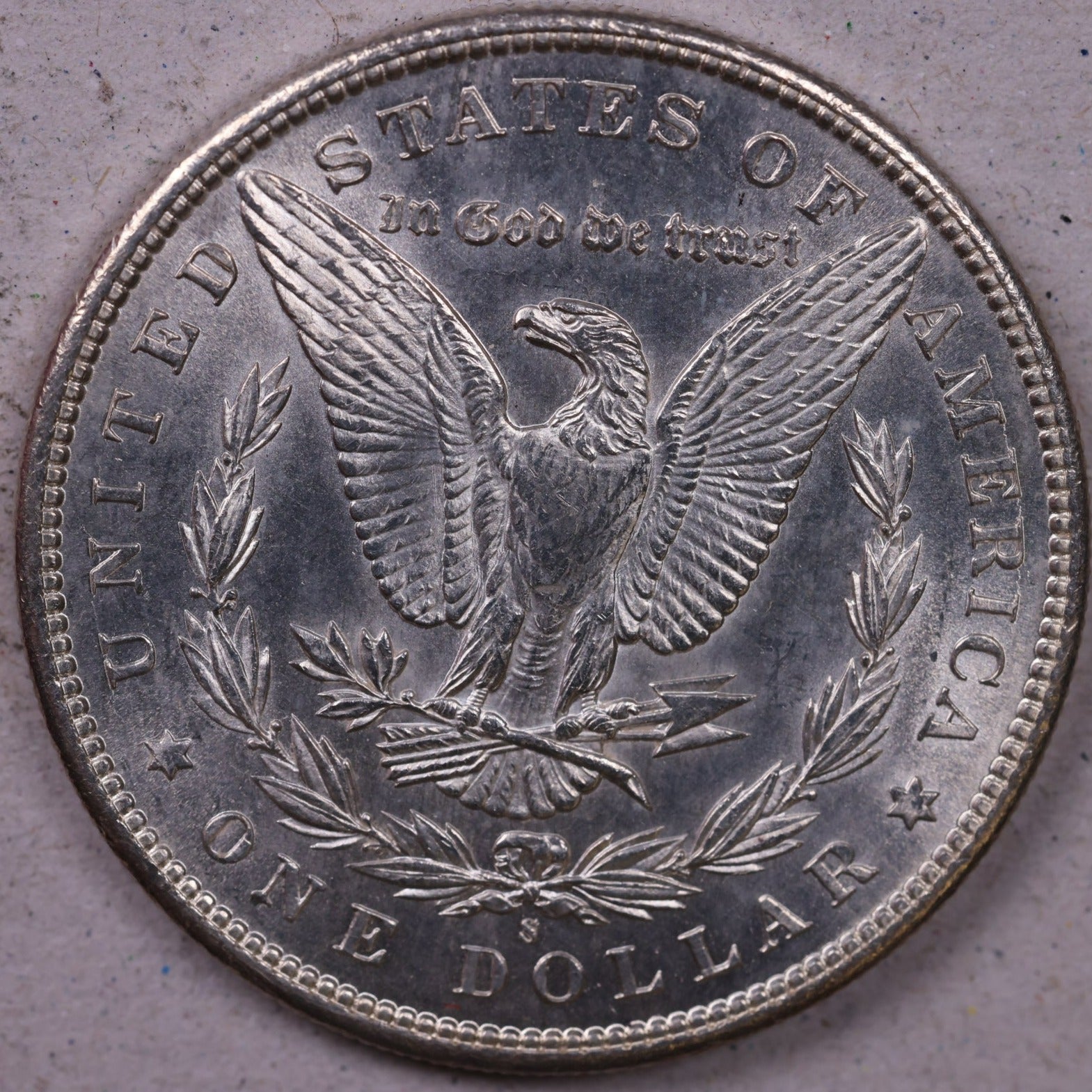 1898-S Morgan Silver Dollar., Mint State, Uncirculated Coin., Store #1207