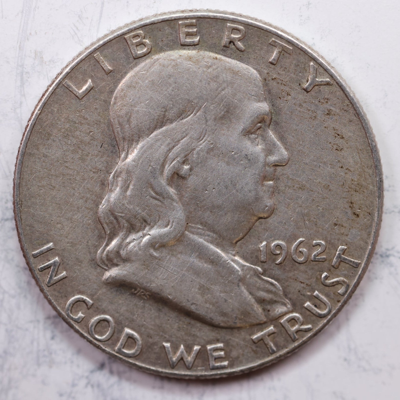 1962-D Franklin Half Dollar, Very Good Circulated Coin, Store #HR1217