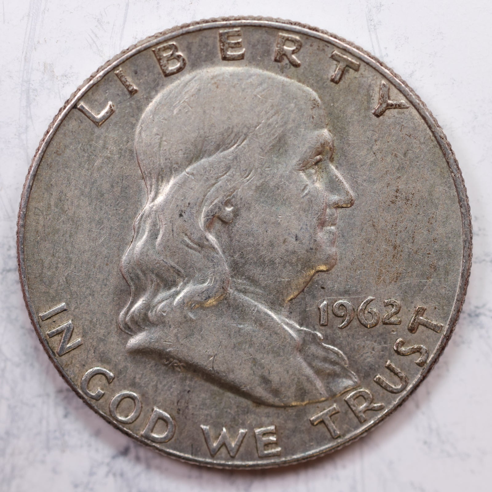 1962-D Franklin Half Dollar, Very Good Circulated Coin, Store #HR1218