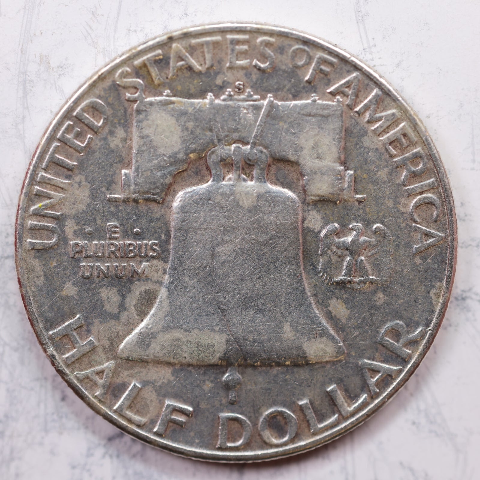 1954-S Franklin Half Dollar, Very Good Circulated Coin, Store #HR1220