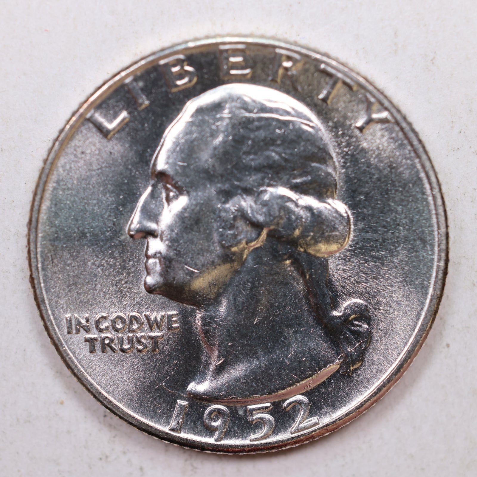 1952 Washington Quarter, Mint State Uncirculated Coin, Store #QR985