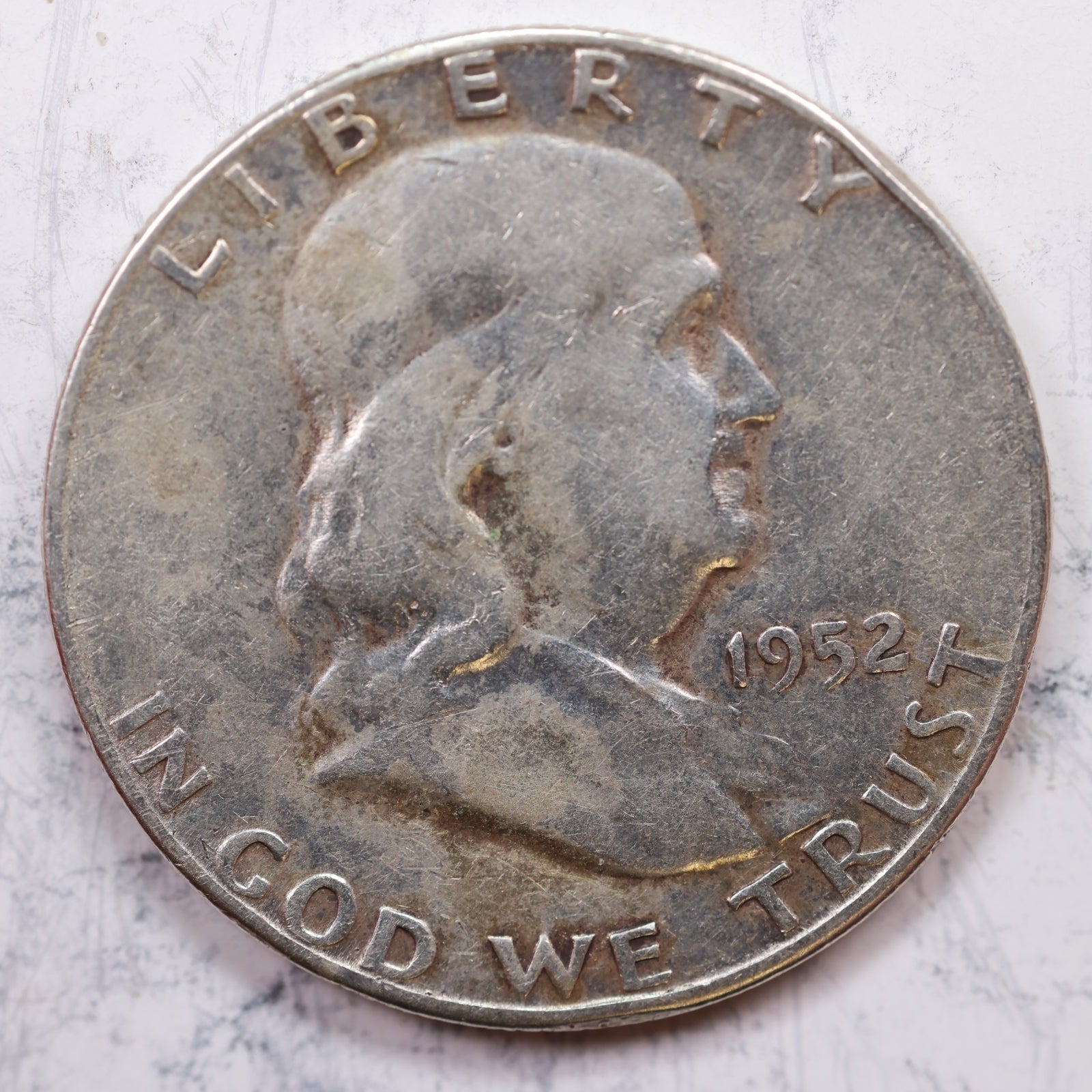 1952-S Franklin Half Dollar, Very Good Circulated Coin, Store #HR1229