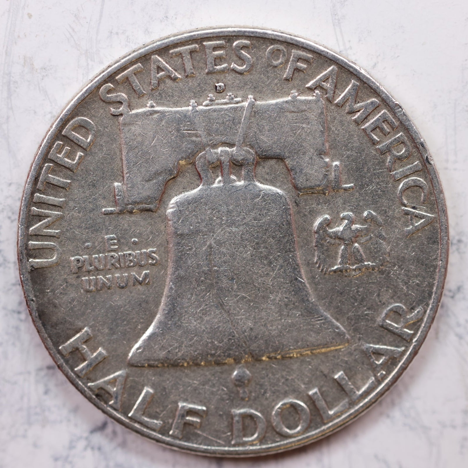 1954-D Franklin Half Dollar, Very Good Circulated Coin, Store #HR1230