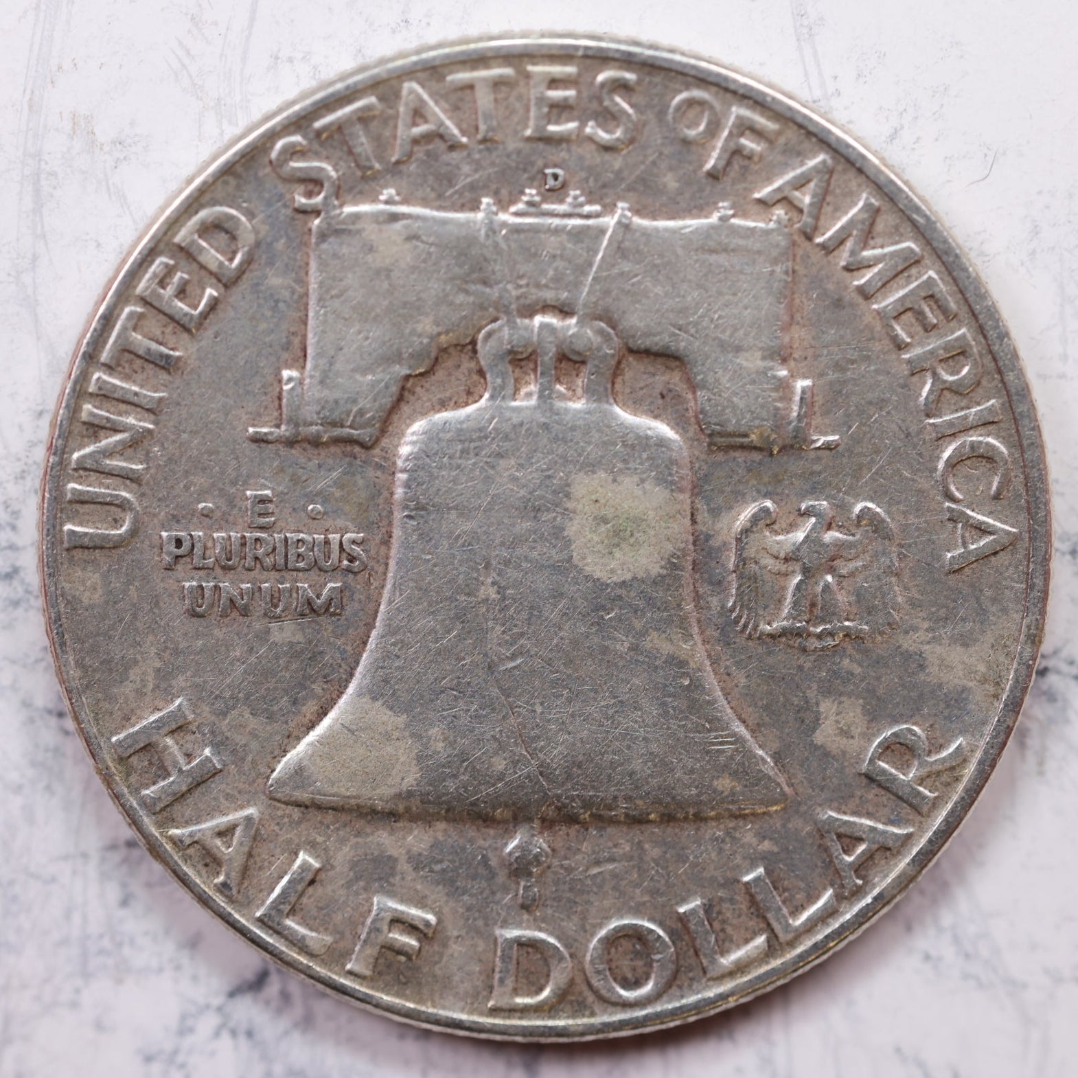 1950-D Franklin Half Dollar, Very Good Circulated Coin, Store #HR1232