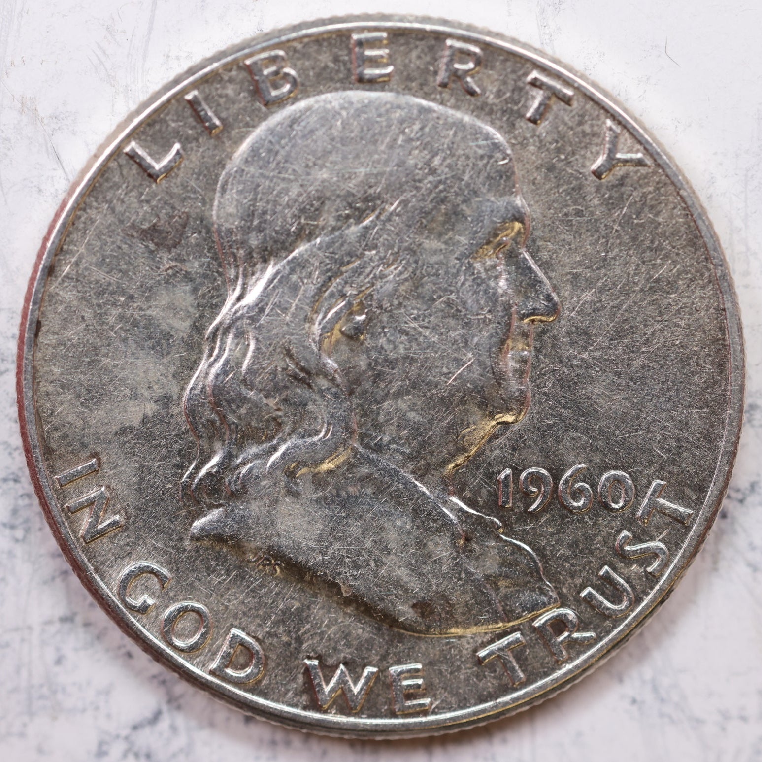 1960 Franklin Half Dollar, Very Good Circulated Coin, Store #HR1237