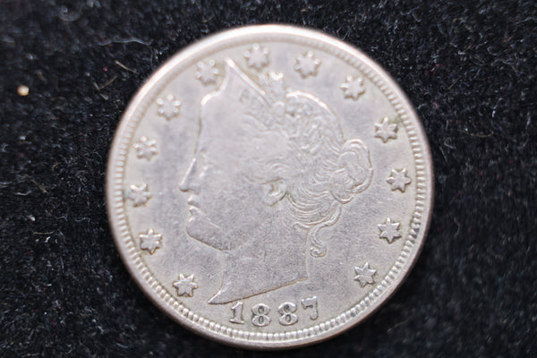 1887 Liberty Nickel, Affordable Circulated Coin, SALE #88131