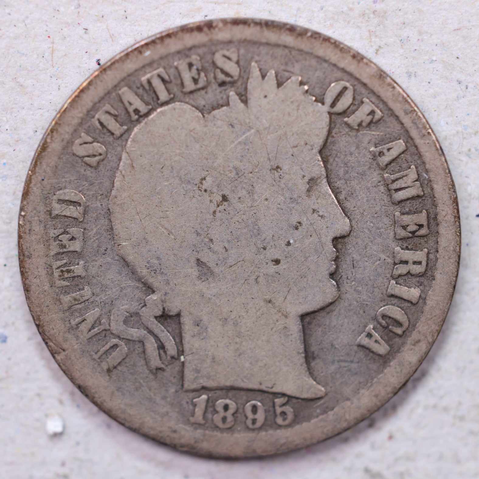 1895-S Barber Silver Dime, Good Circulated Coin, Store #d895S03