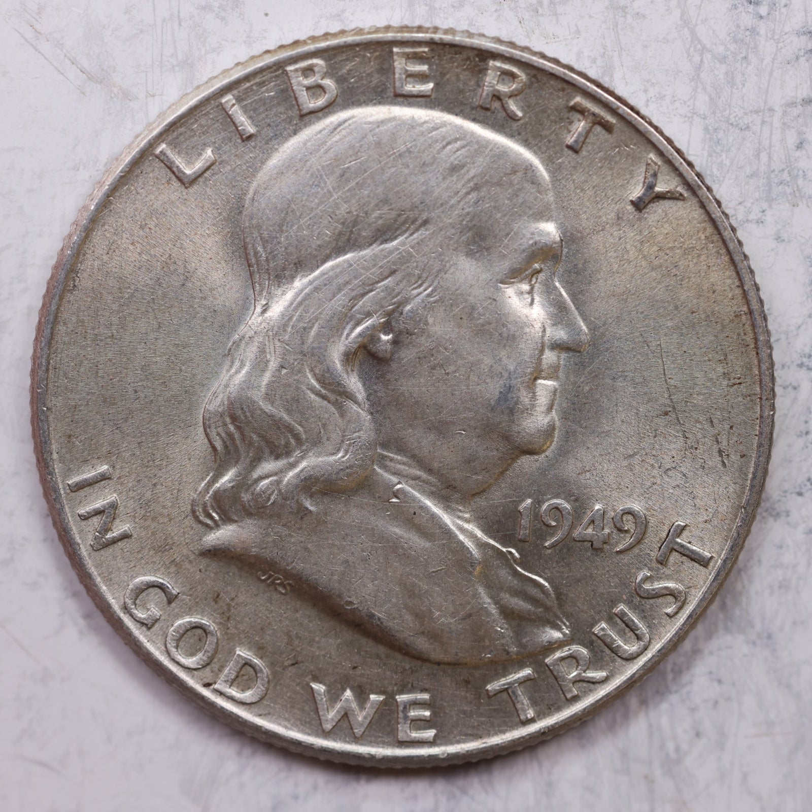 1949 Franklin Half Dollar, Extra Fine Circulated Coin, Store #HR1258