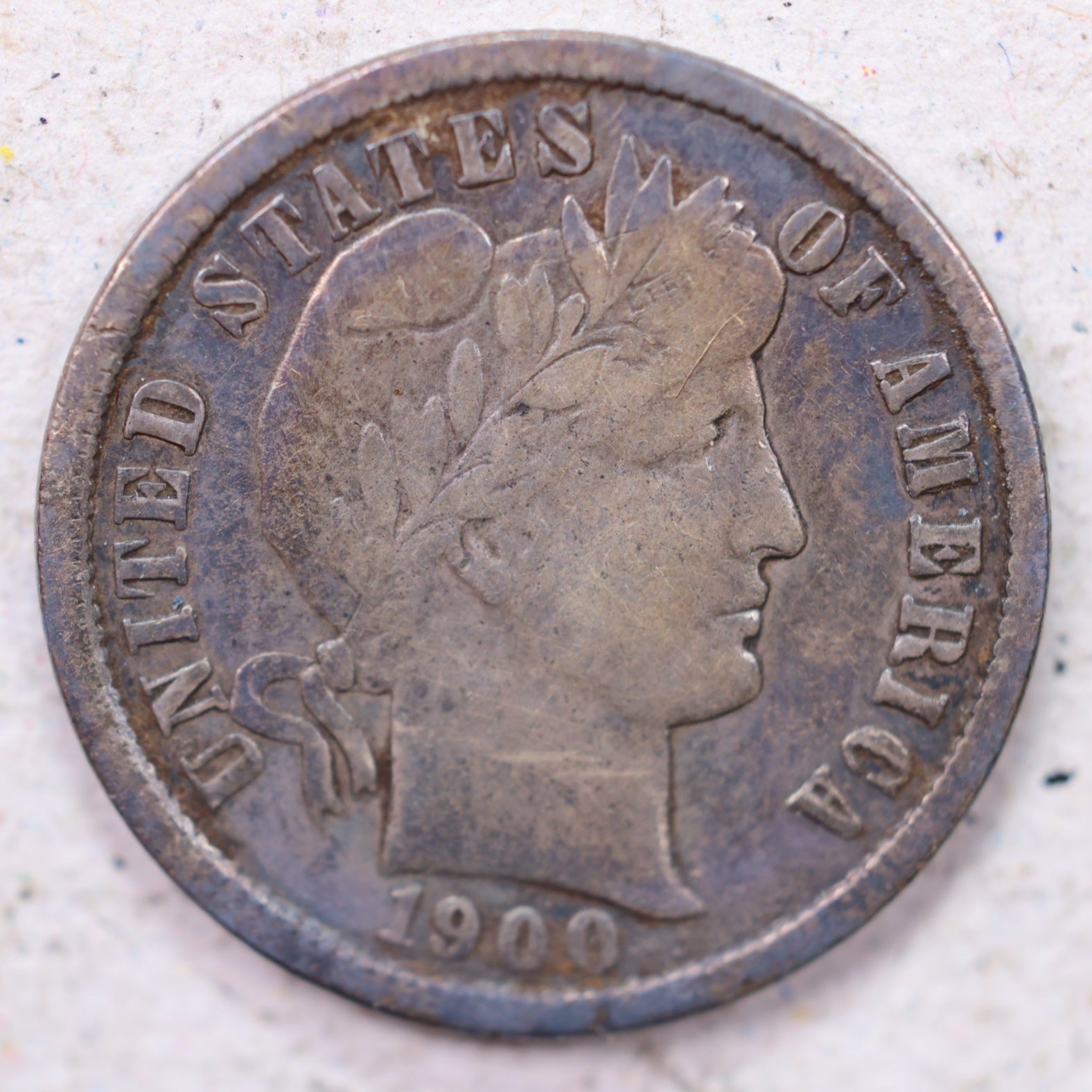 1900 Barber Dime, Fine Circulated Coin, Store #1184