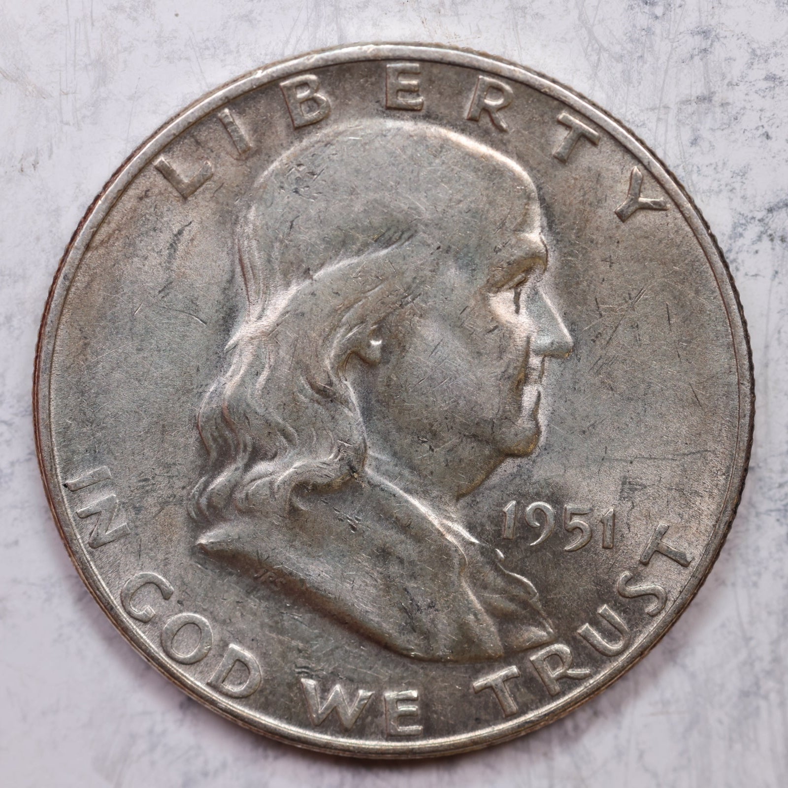 1951-S Franklin Half Dollar, Mint State Uncirculated Coin, Store #HR1260