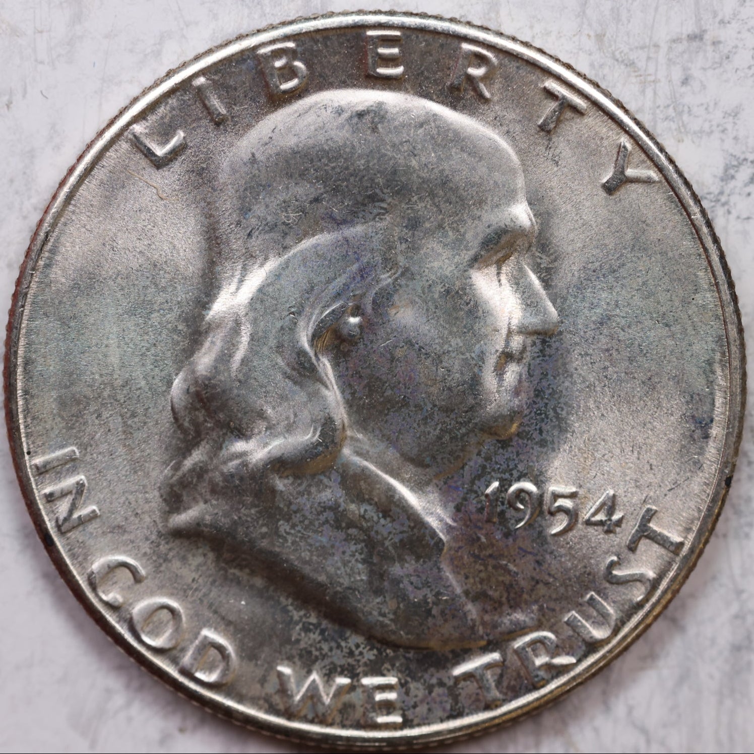 1954-S Franklin Half Dollar, Mint State Uncirculated Coin, Store #HR1274