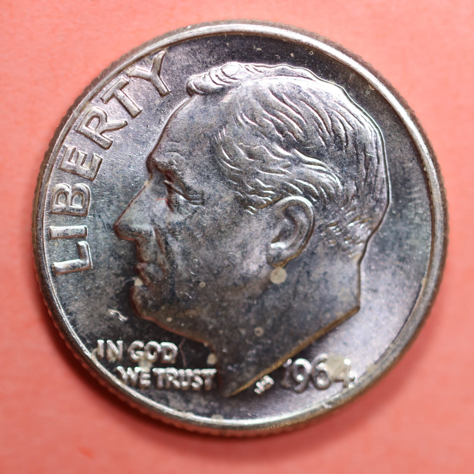1964-D Roosevelt Silver Dime, Mint State Uncirculated Coin, Store #88172
