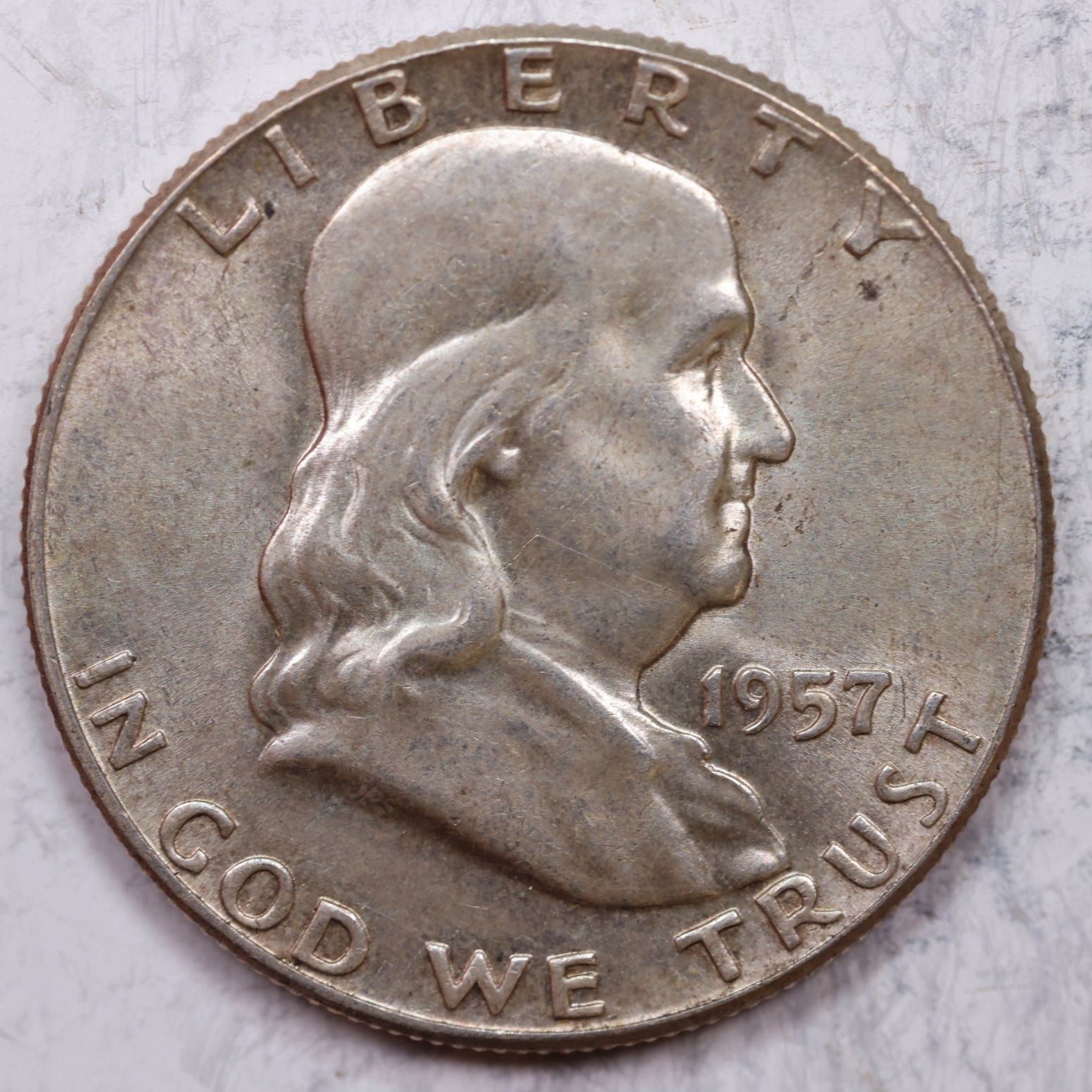 1957 Franklin Half Dollar, Mint State Uncirculated Coin, Store #HR1280