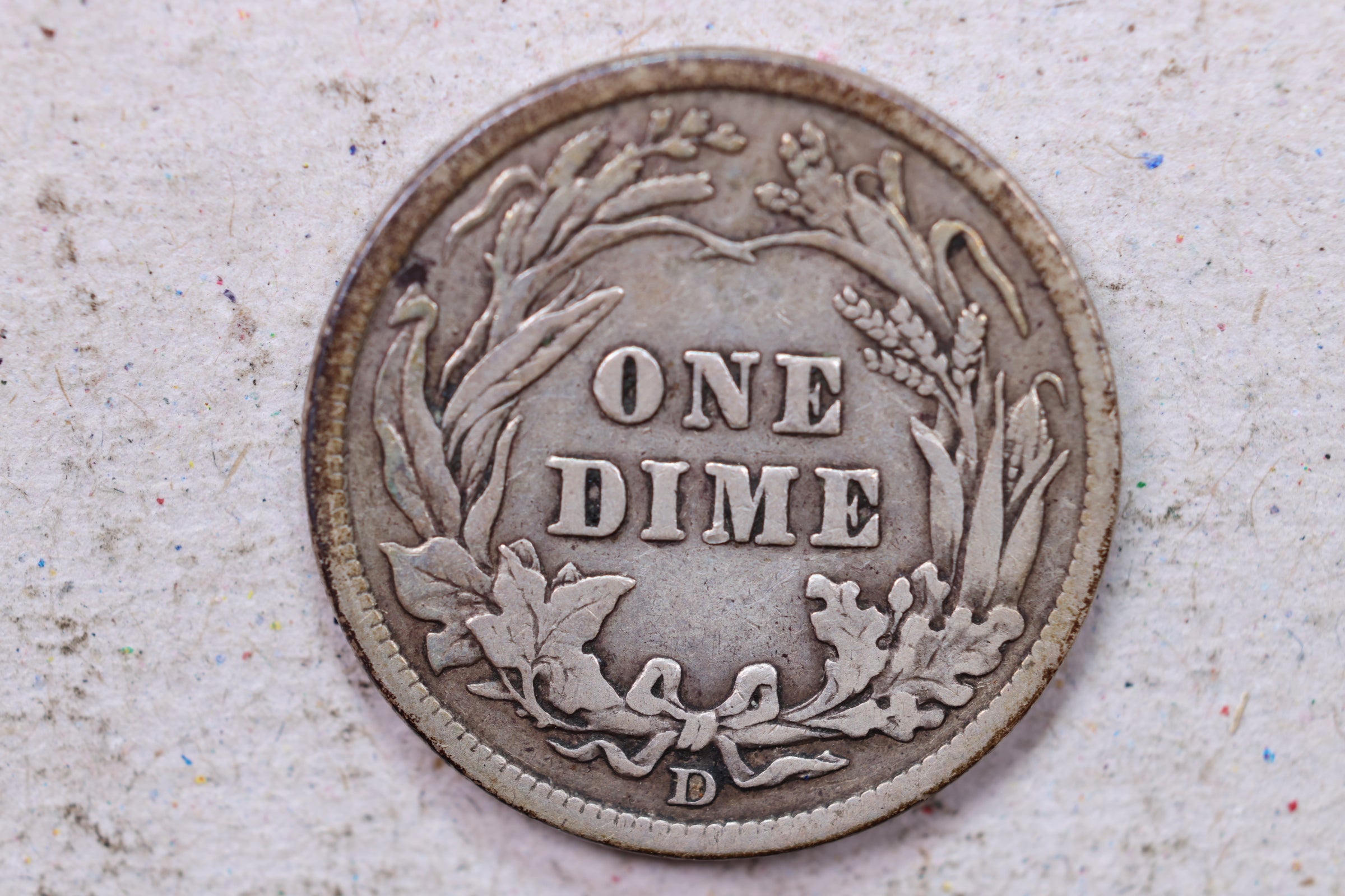 1911-D Barber Silver Dime., Very Fine+., Circulated Coin., Store #1319