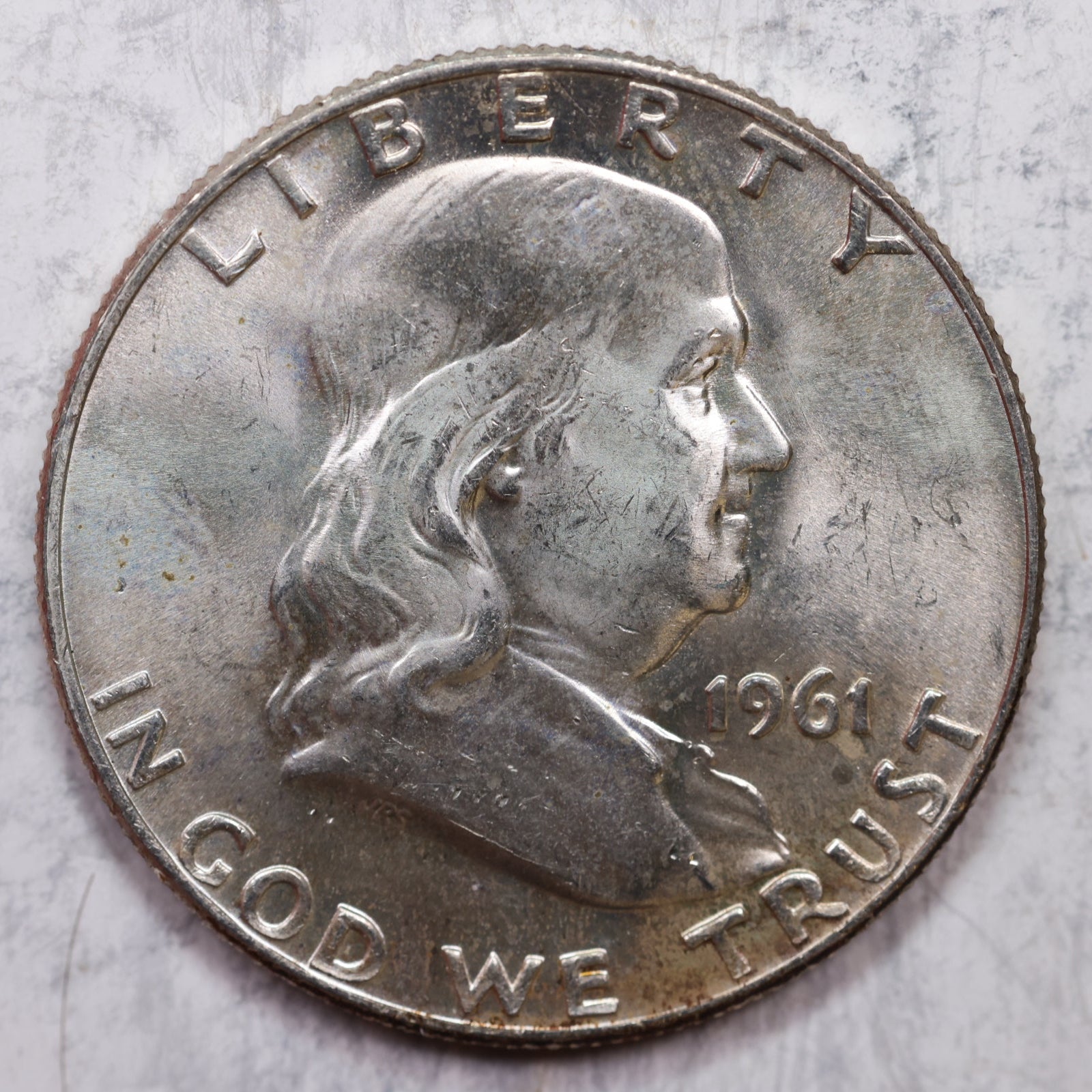 1961-D Franklin Half Dollar, Mint State Uncirculated Coin, Store #HR1298