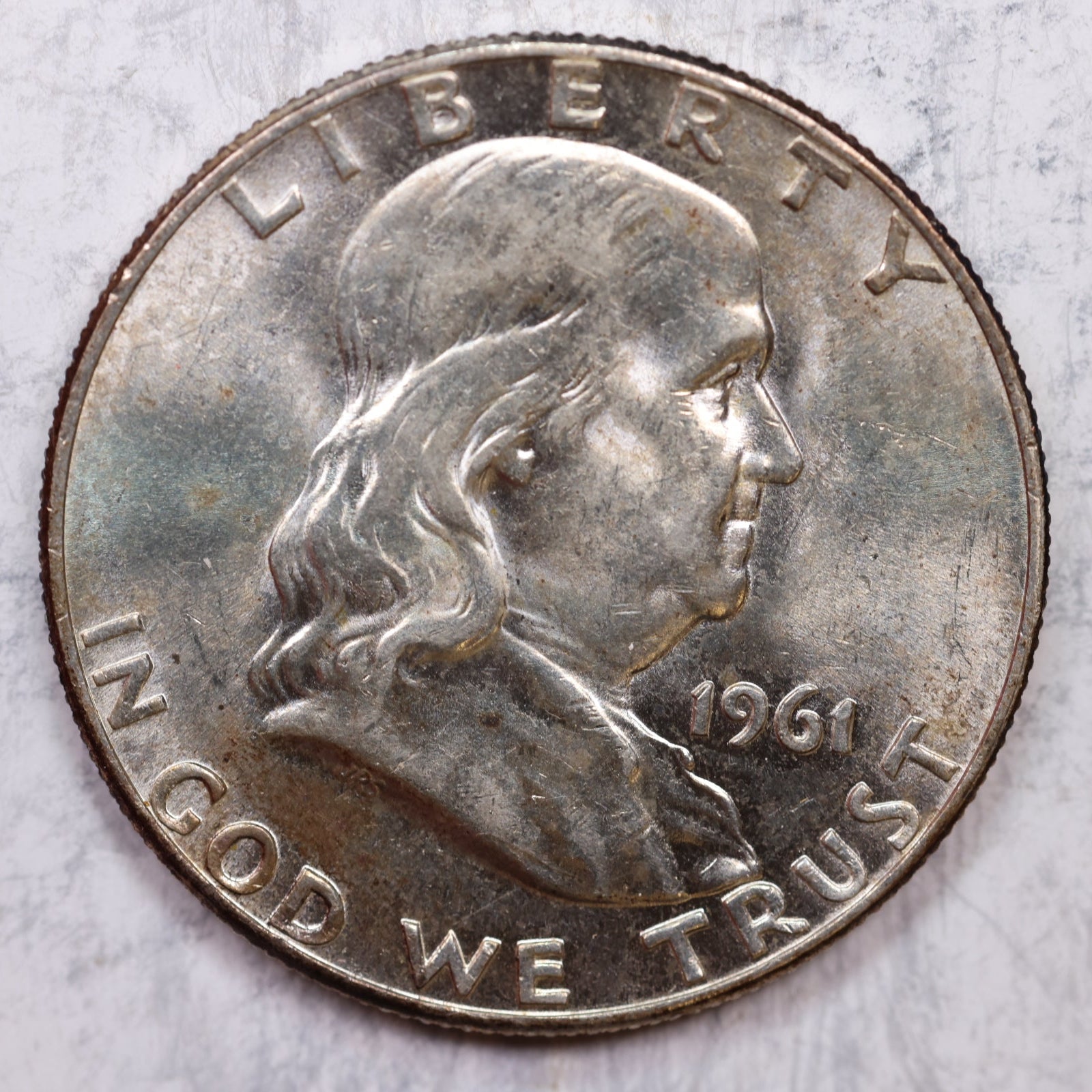 1961-D Franklin Half Dollar, Mint State Uncirculated Coin, Store #HR1299