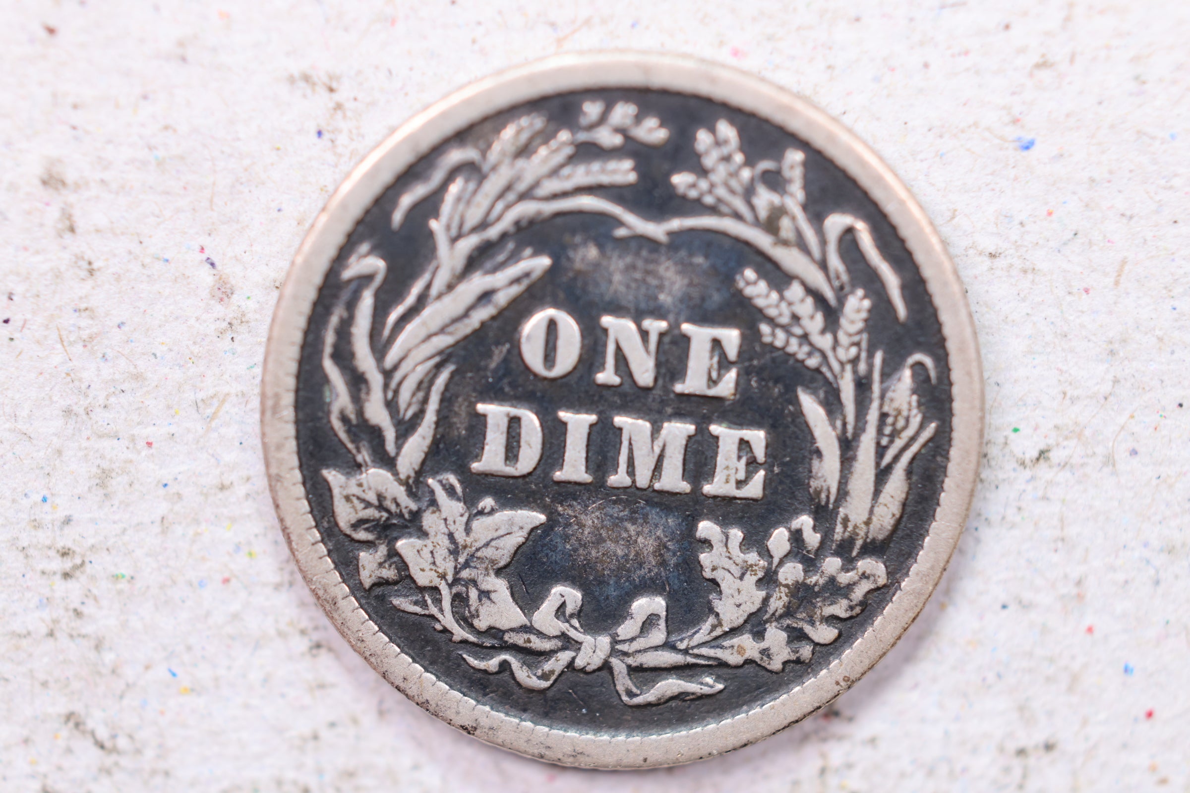 1914 Barber Silver Dime., Very Fine., Circulated Coin., Store #1326