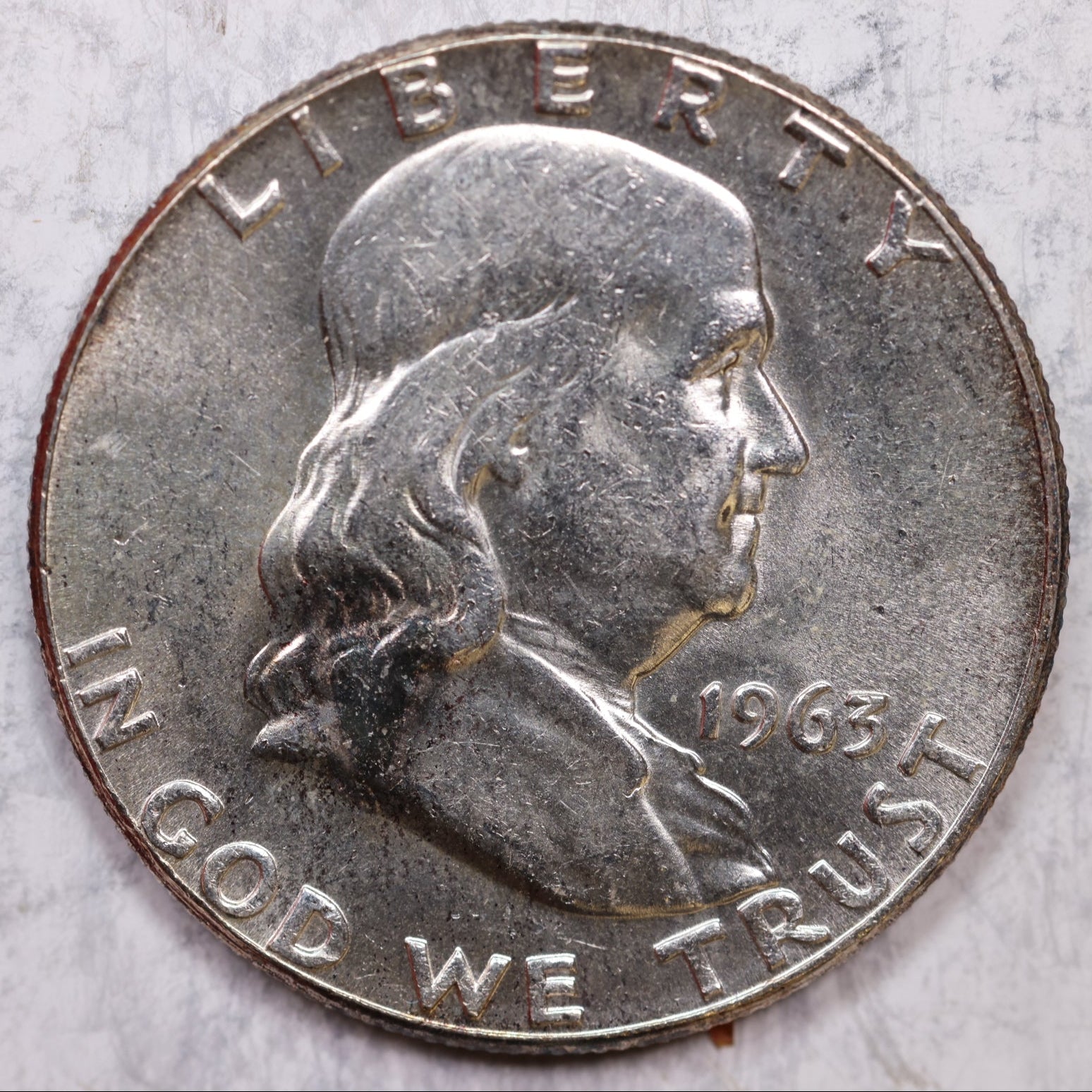1963 Franklin Half Dollar, Mint State Uncirculated Coin, Store #HR1305