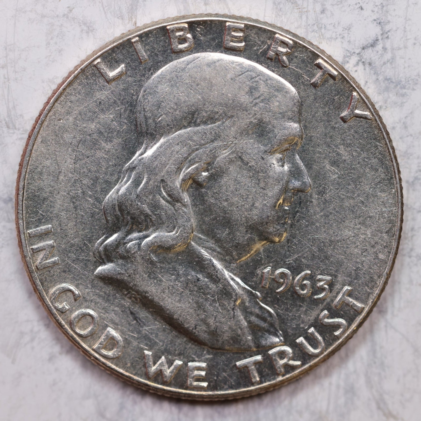 1963 Franklin Half Dollar, Mint State Uncirculated Coin, Store #HR1309