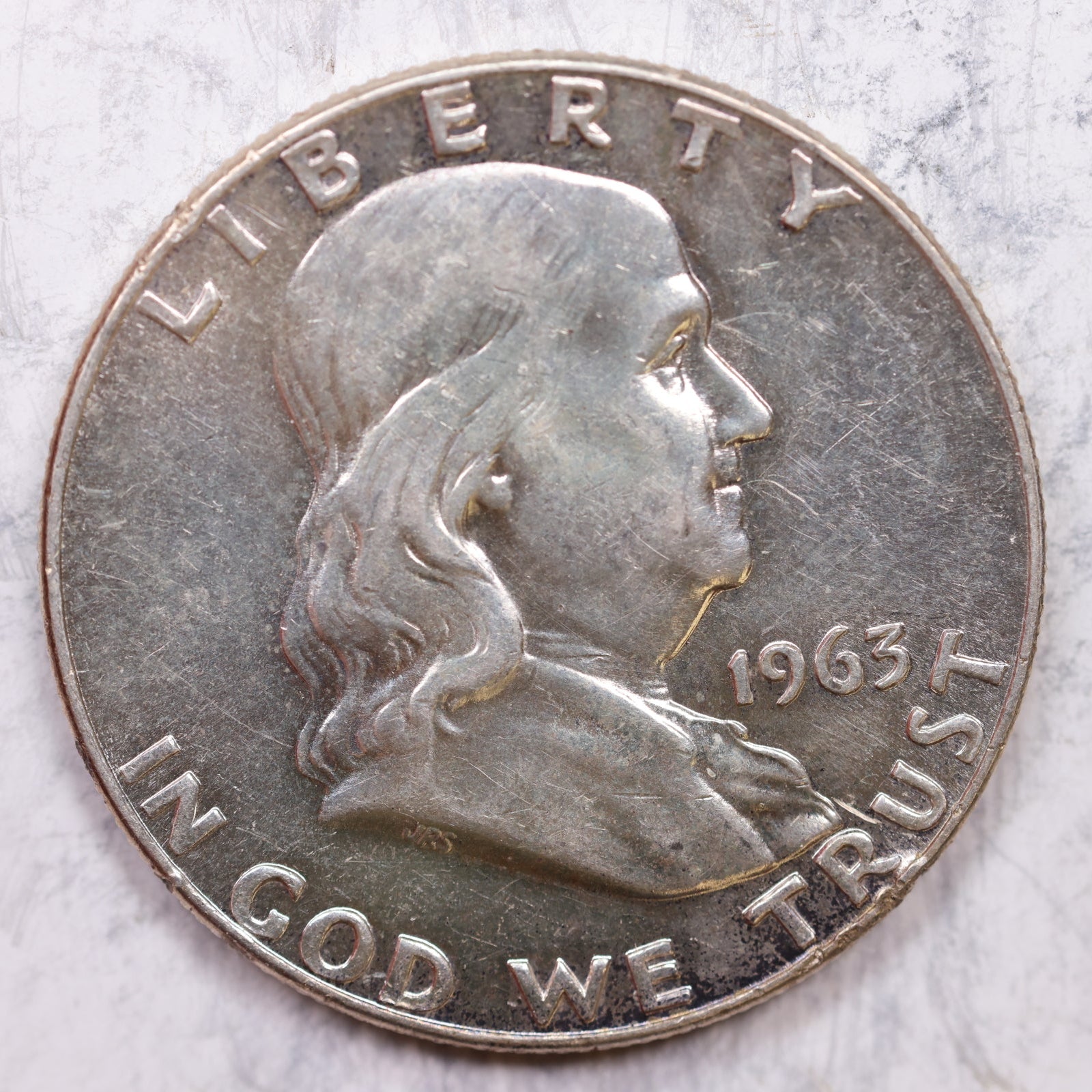 1963 Franklin Half Dollar, Mint State Uncirculated Coin, Store #HR1310