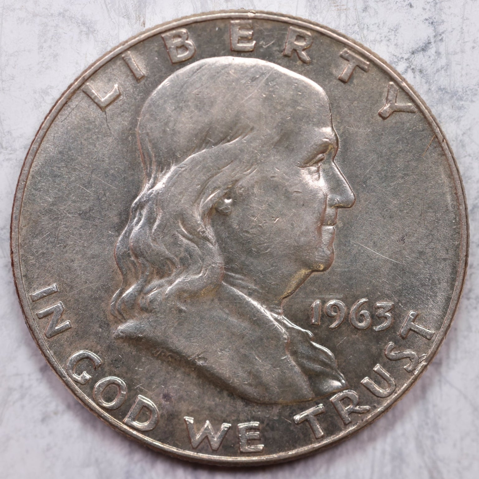 1963-D Franklin Half Dollar, Mint State Uncirculated Coin, Store #HR1313