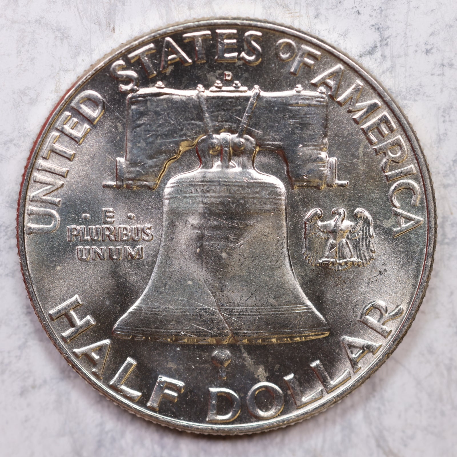 1963-D Franklin Half Dollar, Mint State Uncirculated Coin, Store #HR1323