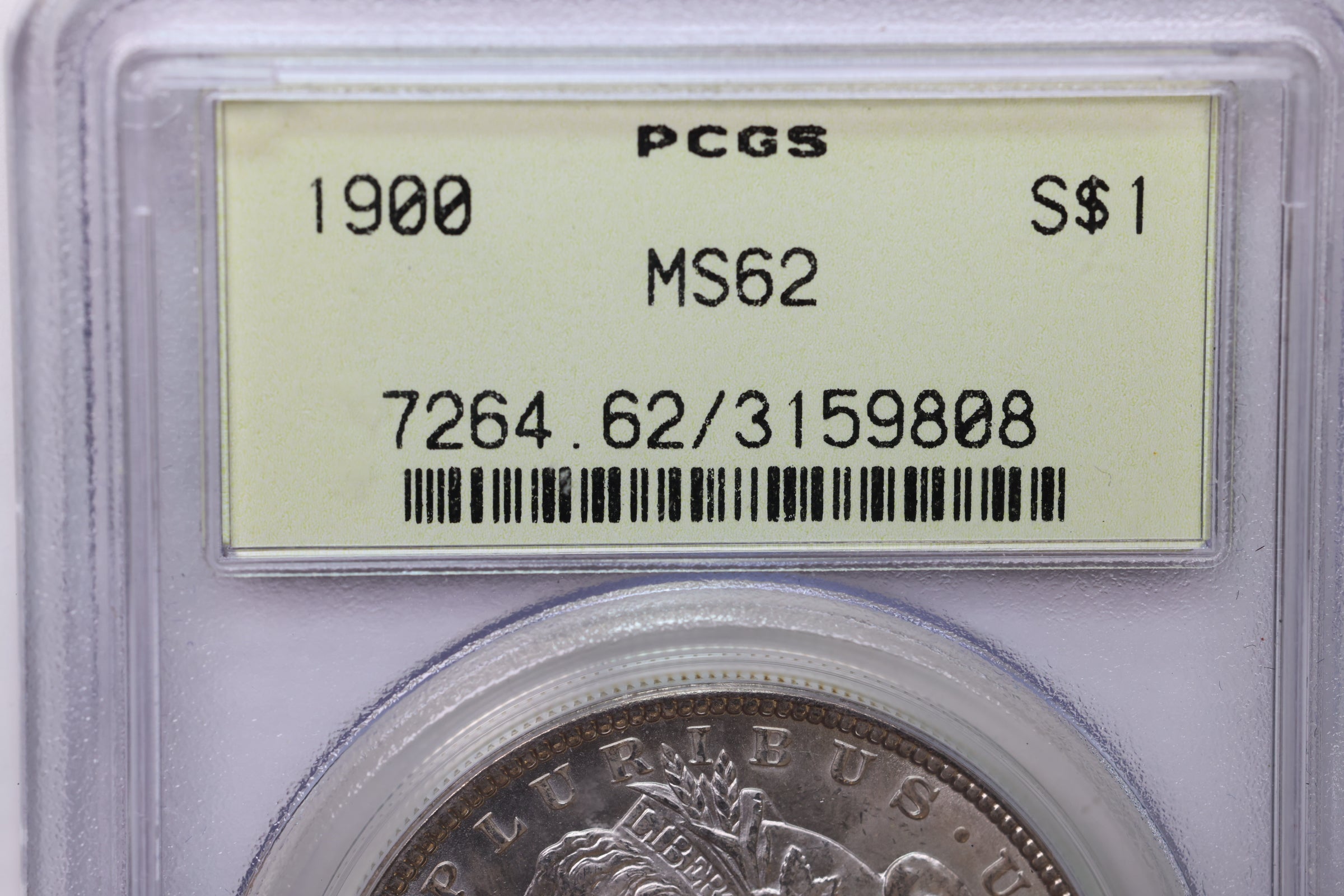 1900 Morgan Silver Dollar, PCGS Certified, MS62. Large SALE #88082