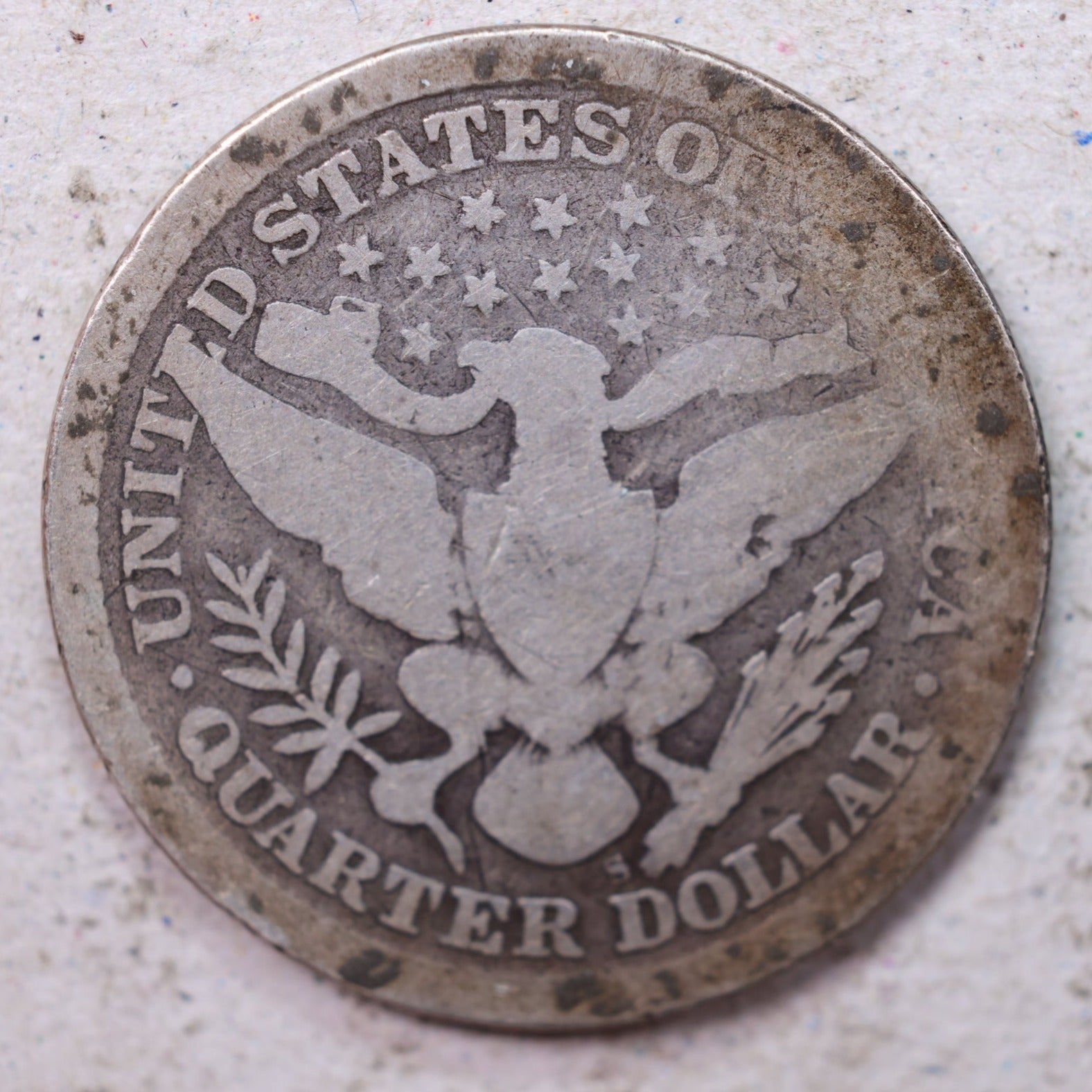 1895-S Barber Silver Quarter, Good, Circulated Collectible Coin, Store #QR1500