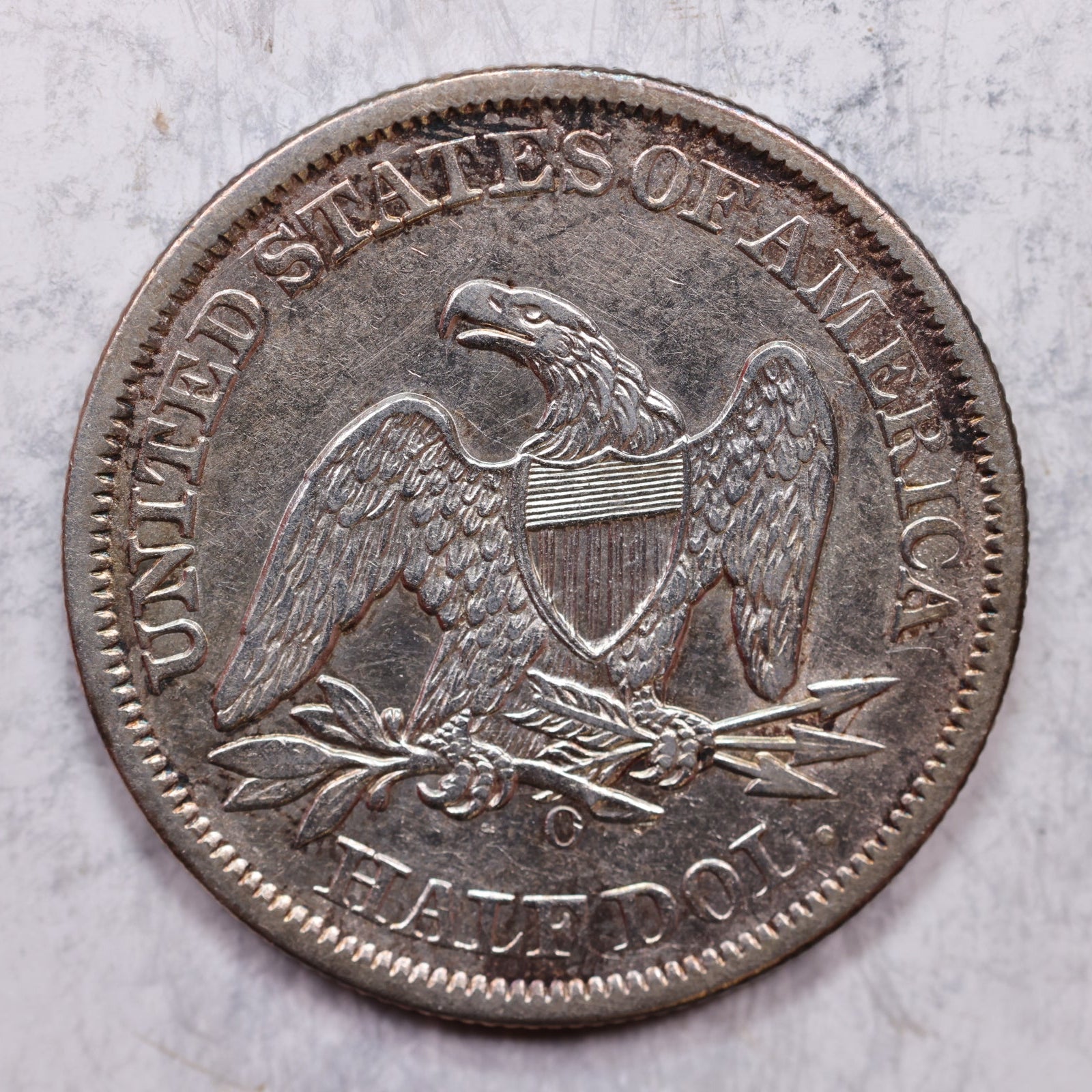 1859-O Liberty Seated Half Dollar, About Uncirculated Coin, Store #HR1382