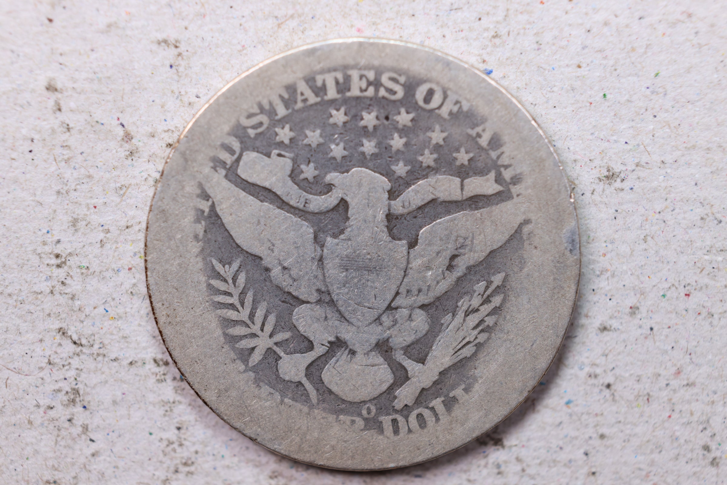 1897-O Barber Silver Quarter., About Good+., Circulated Coin., Store #1363