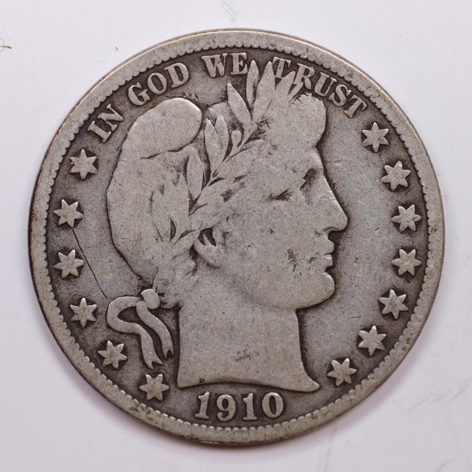 1910-S Barber Half Dollar, Very Good Circulated Coin, Store# HR1400