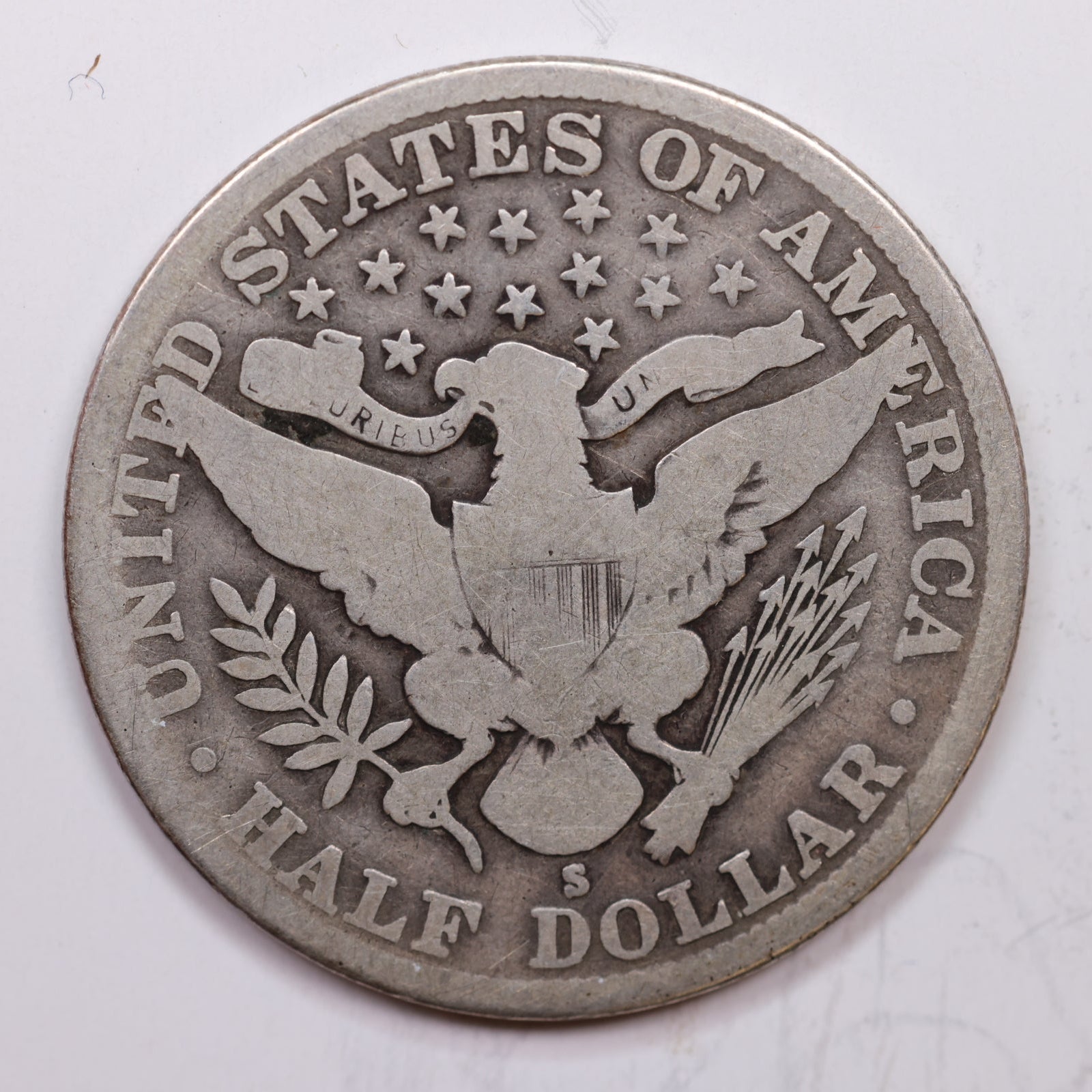 1912-S Barber Half Dollar, Good Circulated Coin, Store# HR1404