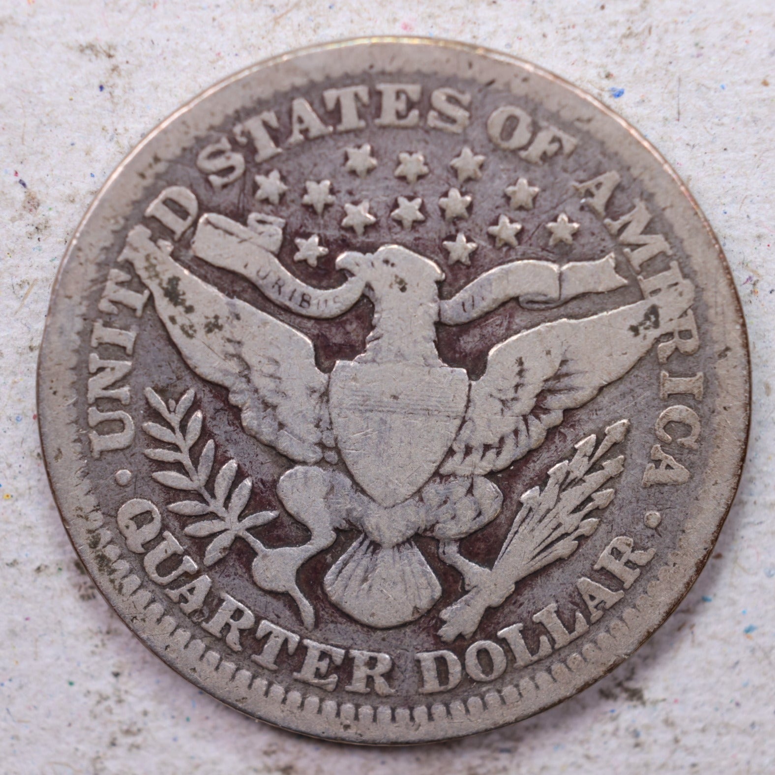 1901 Barber Silver Quarter, Very Good Circulated Collectible Coin, Store #QR1506