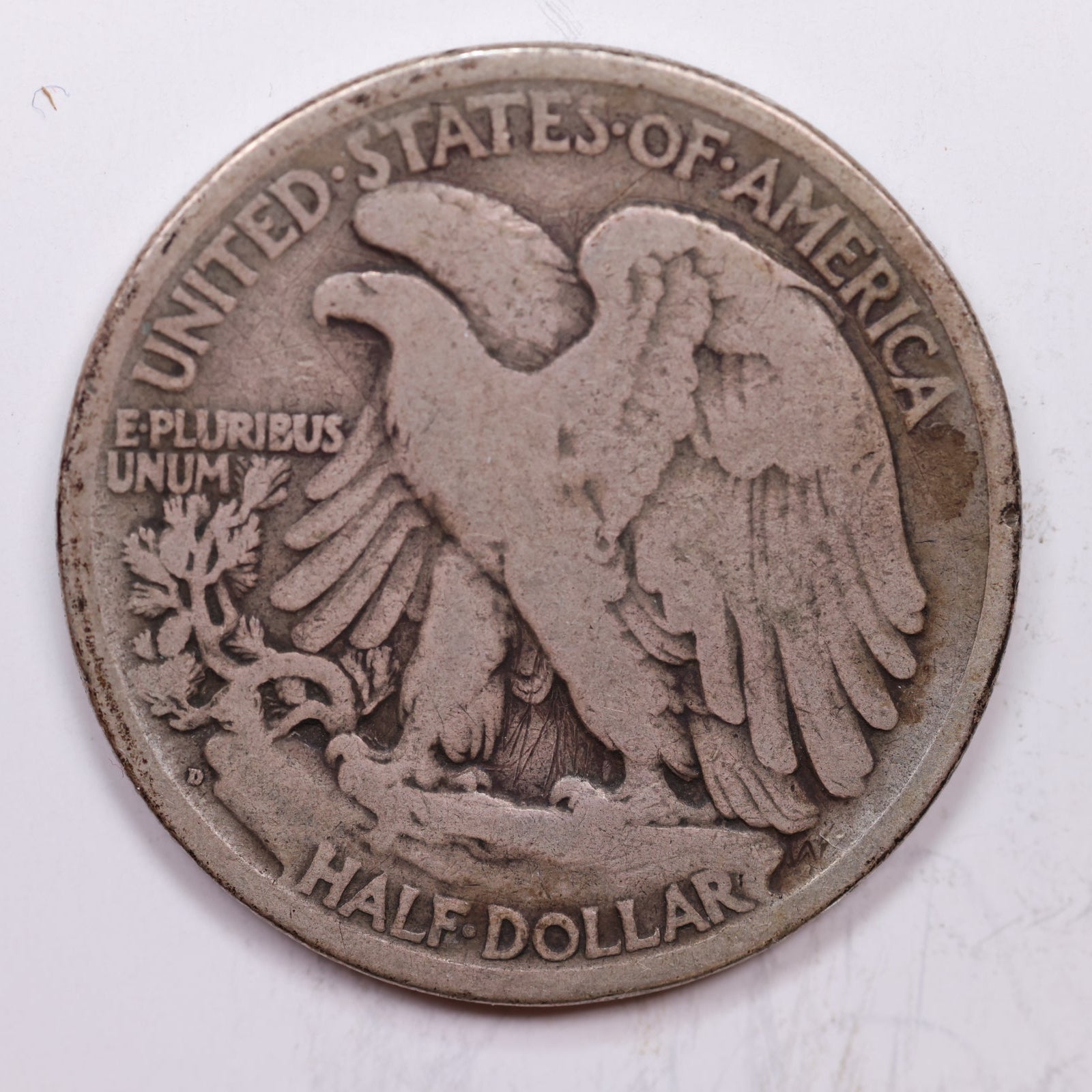1917-D (rev) Walking Liberty Half Dollar, Fine Circulated Coin, Store #HR1410