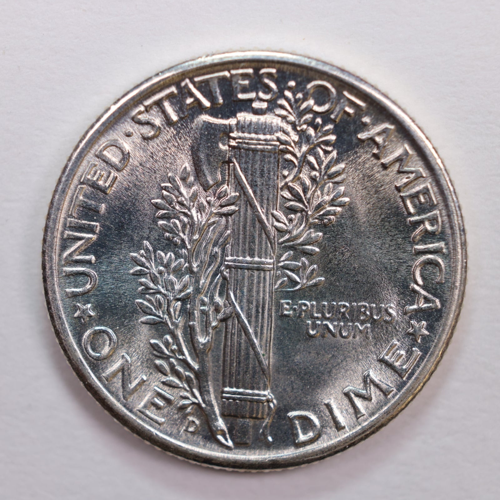 1941-D Mercury Silver Dime., Nice Mint State Coin., STORE #DE0088