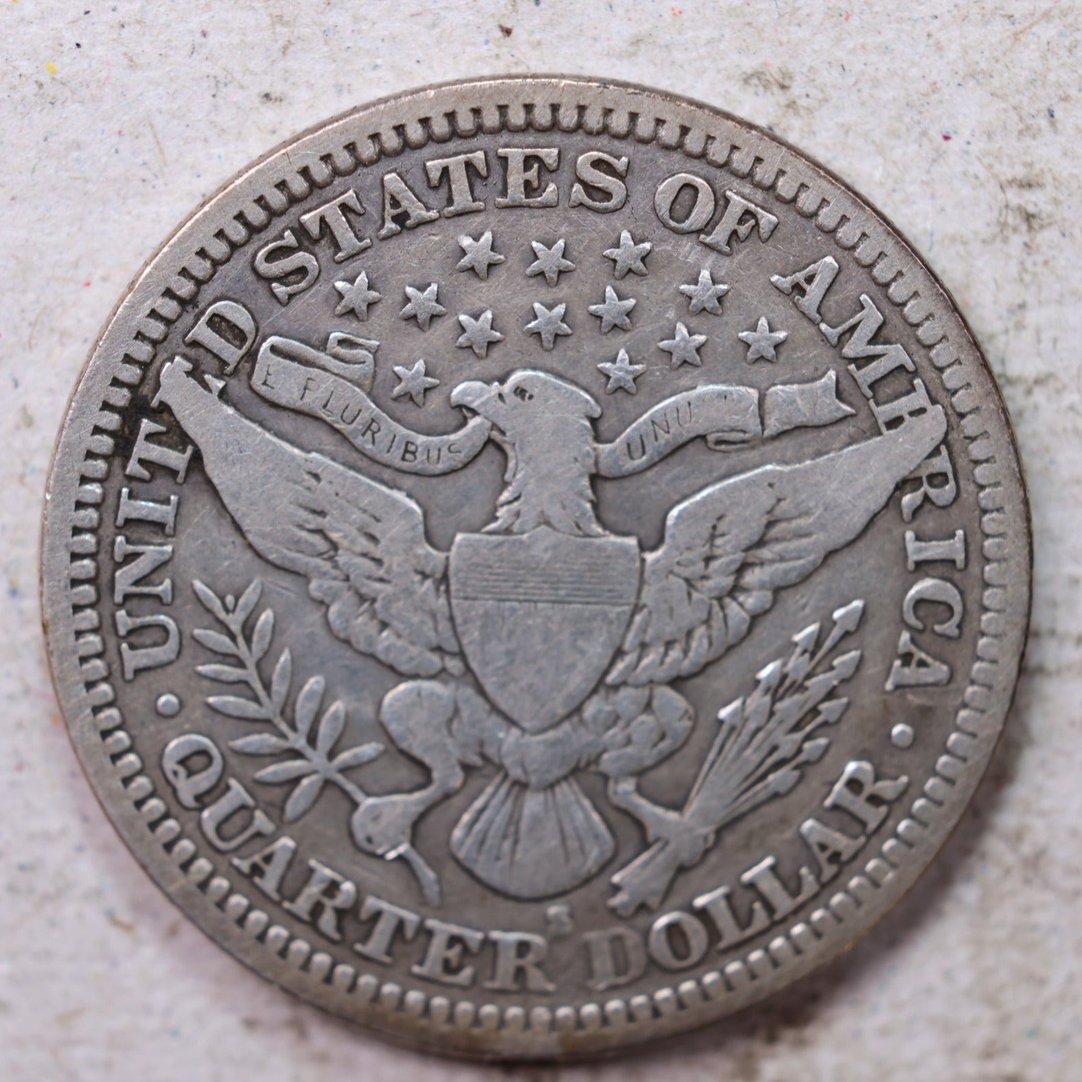 1912-S Barber Silver Quarter, Fine Circulated Collectible Coin, Store #QR1531