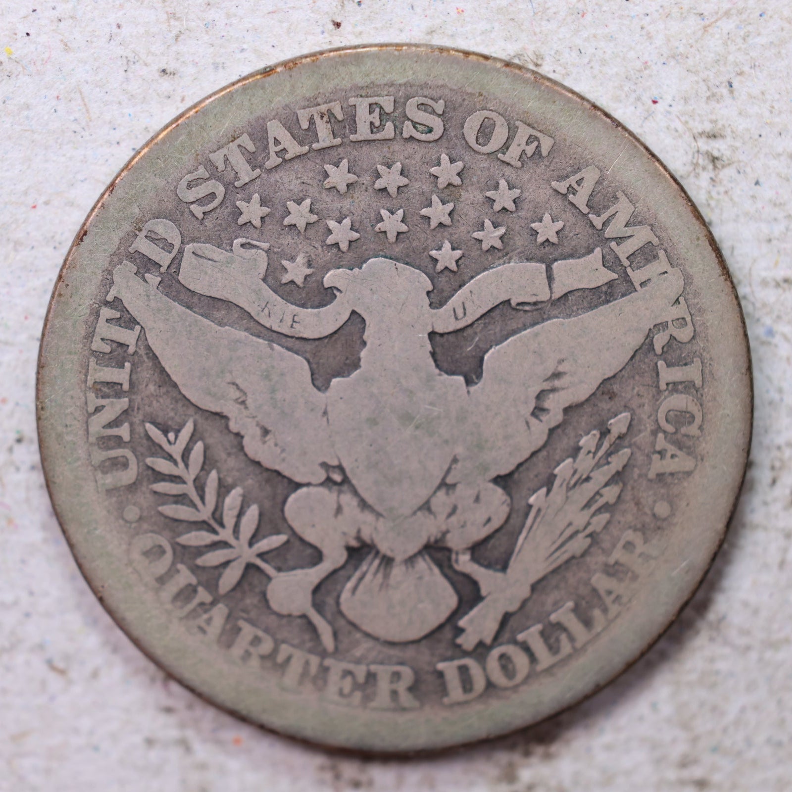 1913 Barber Silver Quarter, Good Circulated Collectible Coin, Store #QR1532