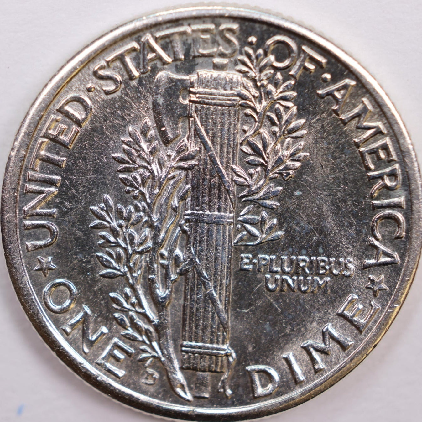 1943-D Mercury Dime, Mint State Uncirculated Coin, Store #DE0093