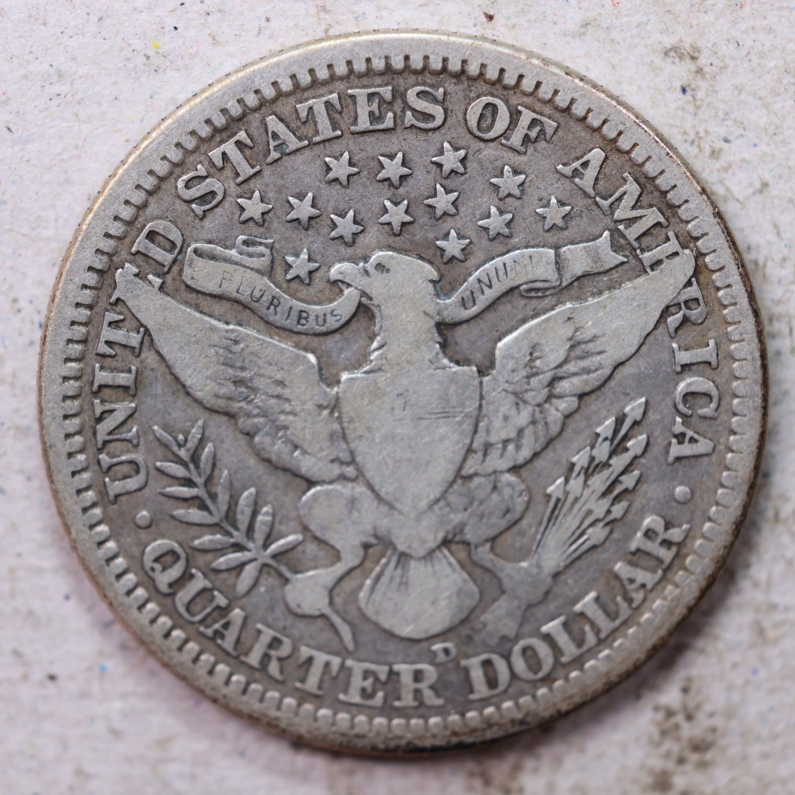 1914-D Barber Quarter, Very Good Circulated Coin, Store #1458