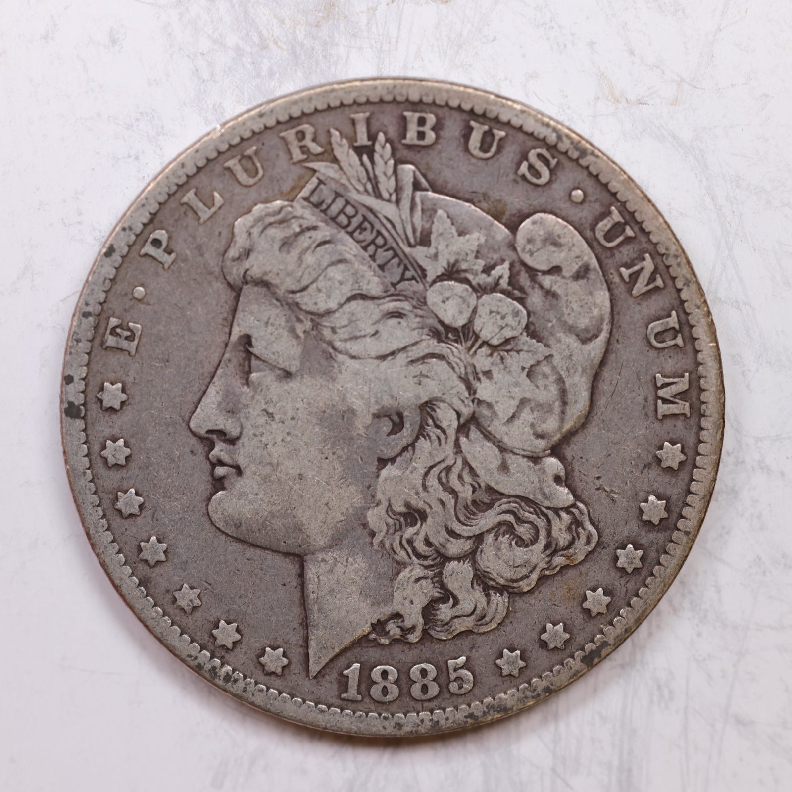 1885-O Morgan Silver Dollar, Fine+ Circulated Coin, Store Sale #DR0135