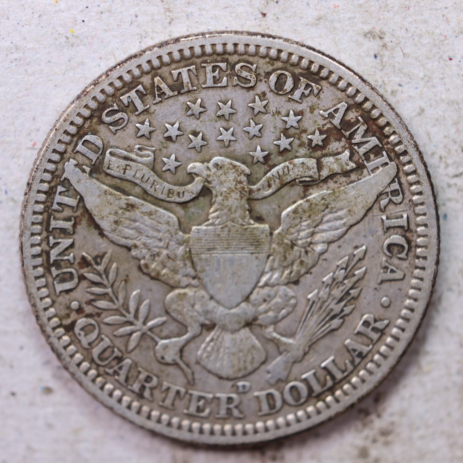 1916-D Barber Silver Quarter., Very Fine, Circulated Coin., Store #QR1549