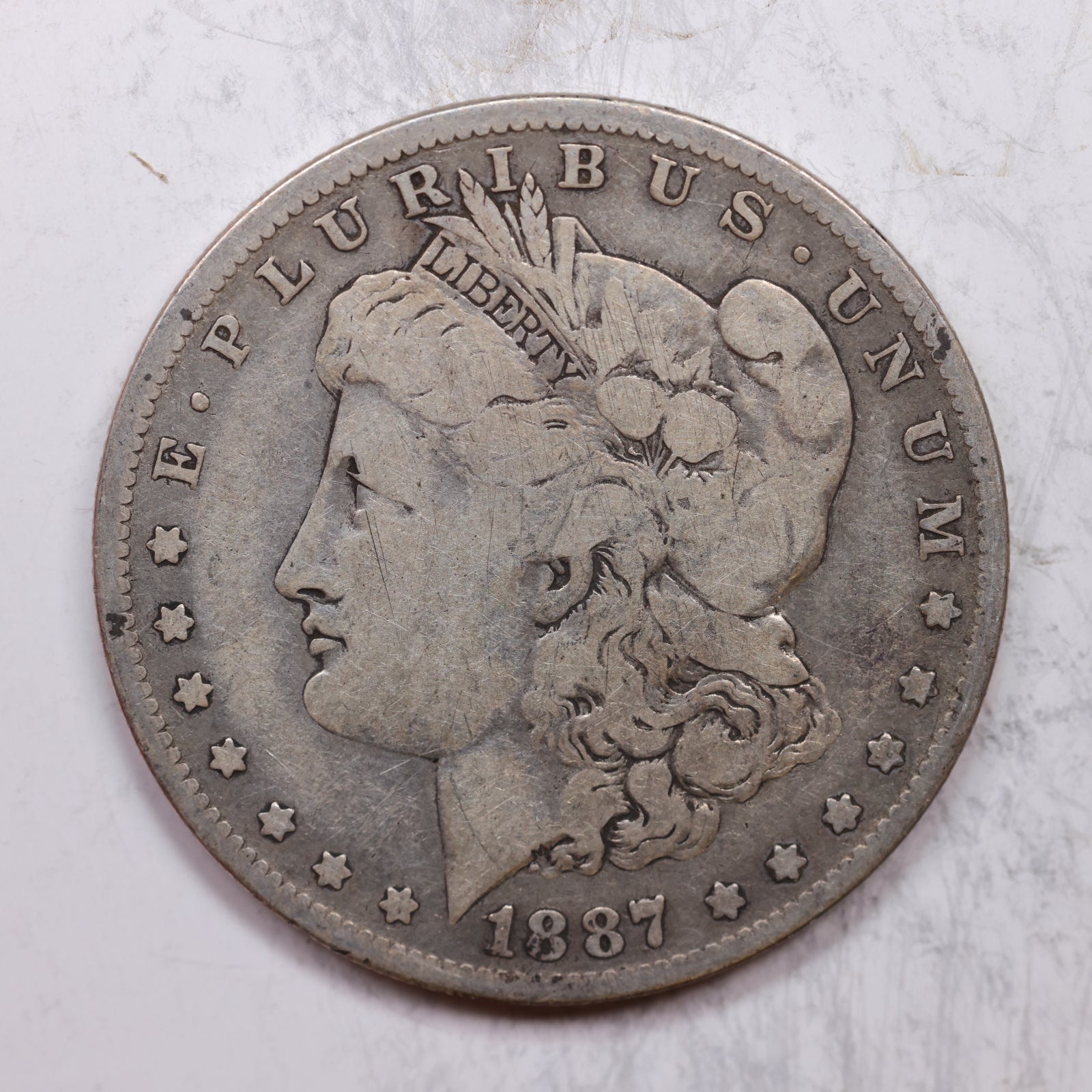 1887 Morgan Dollar, Fine+ Circulated Coin, Store #DR0156