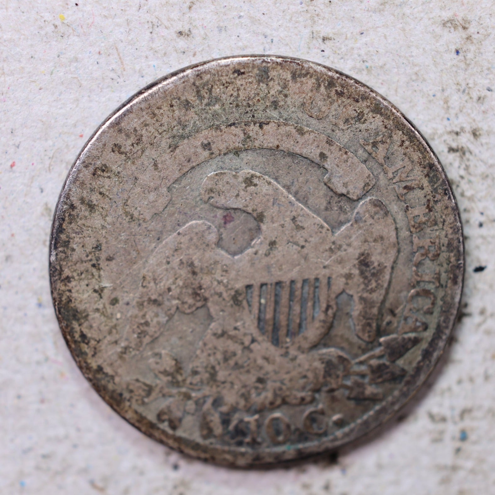 1834 Cap Bust Silver Dime., Good., Circulated Coin., Store #1479