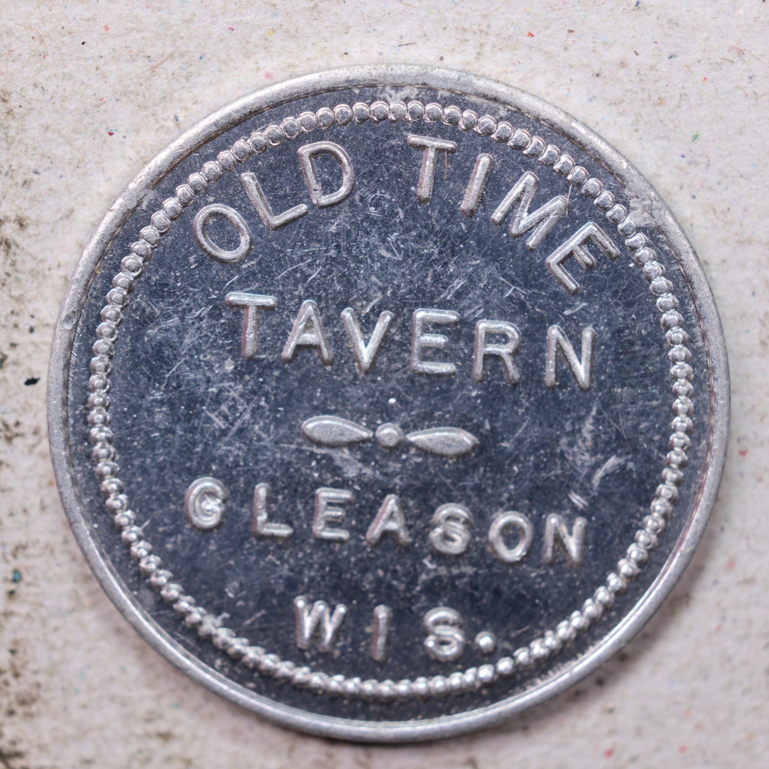 Token., Gleason, WI., Old Time Tavern., Store Sale #1945