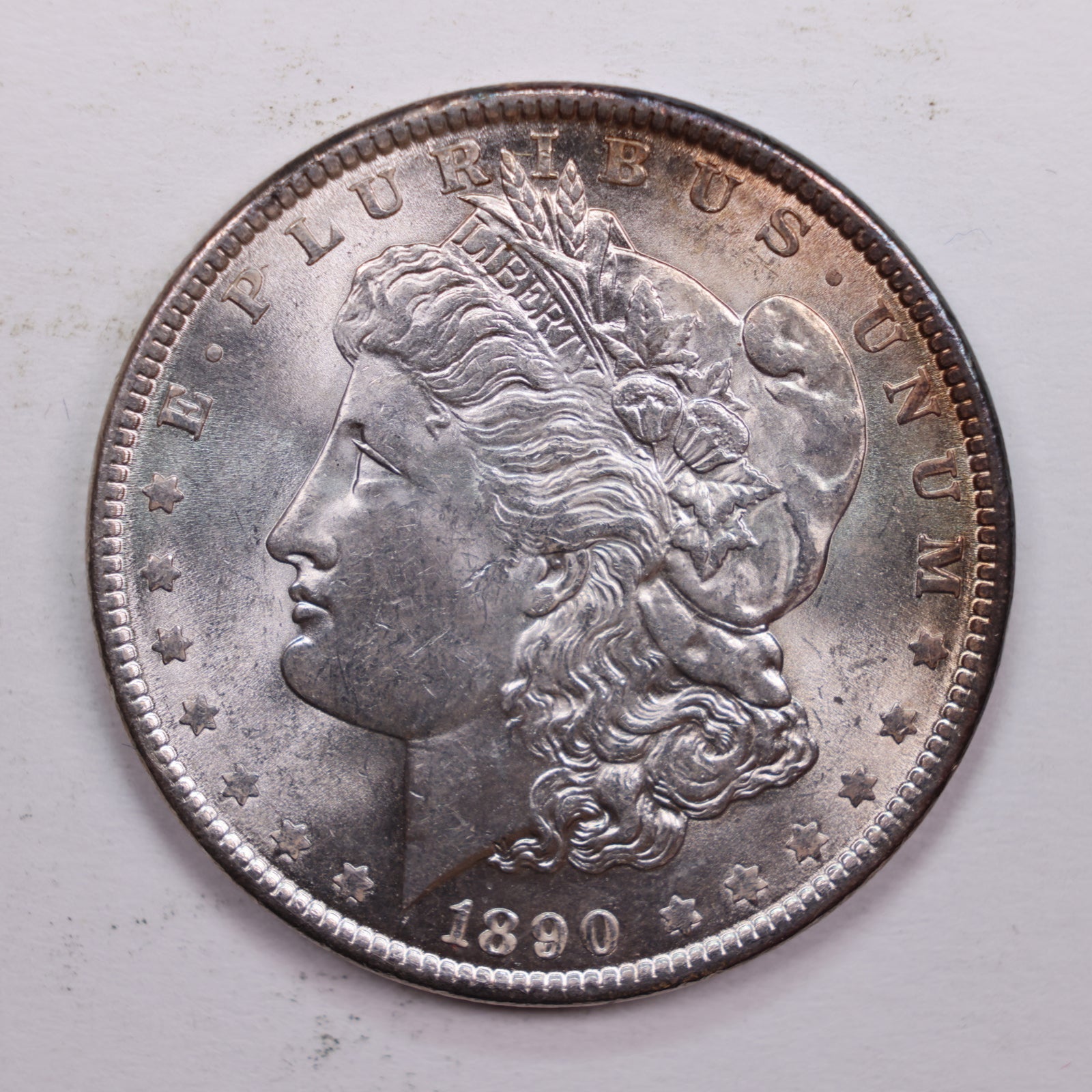 1890 Morgan Dollar, Mint State Uncirculated Coin, Store #DR0607