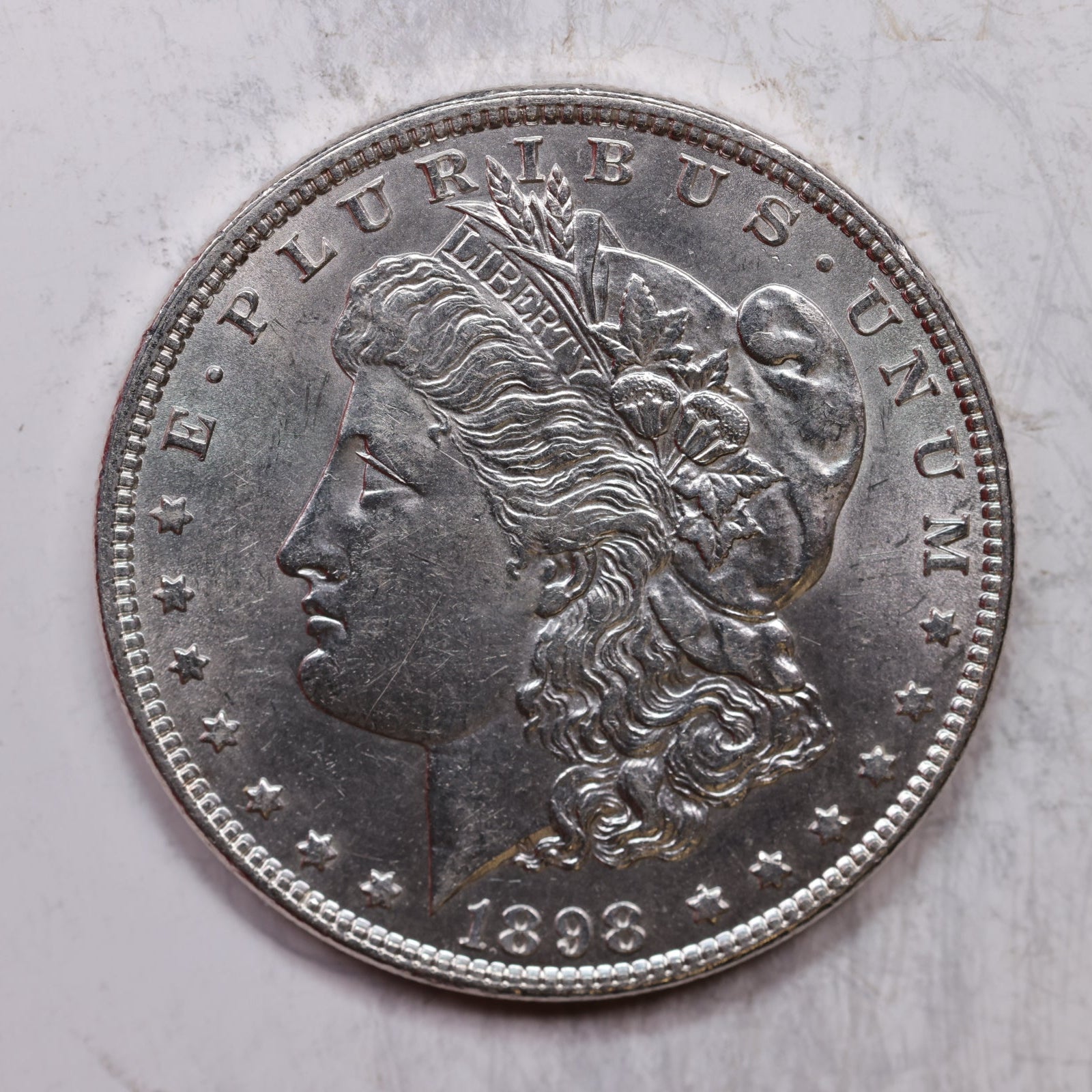 1898 Morgan Silver Dollar, Mint State Uncirculated Coin, Store Sale #DR0210
