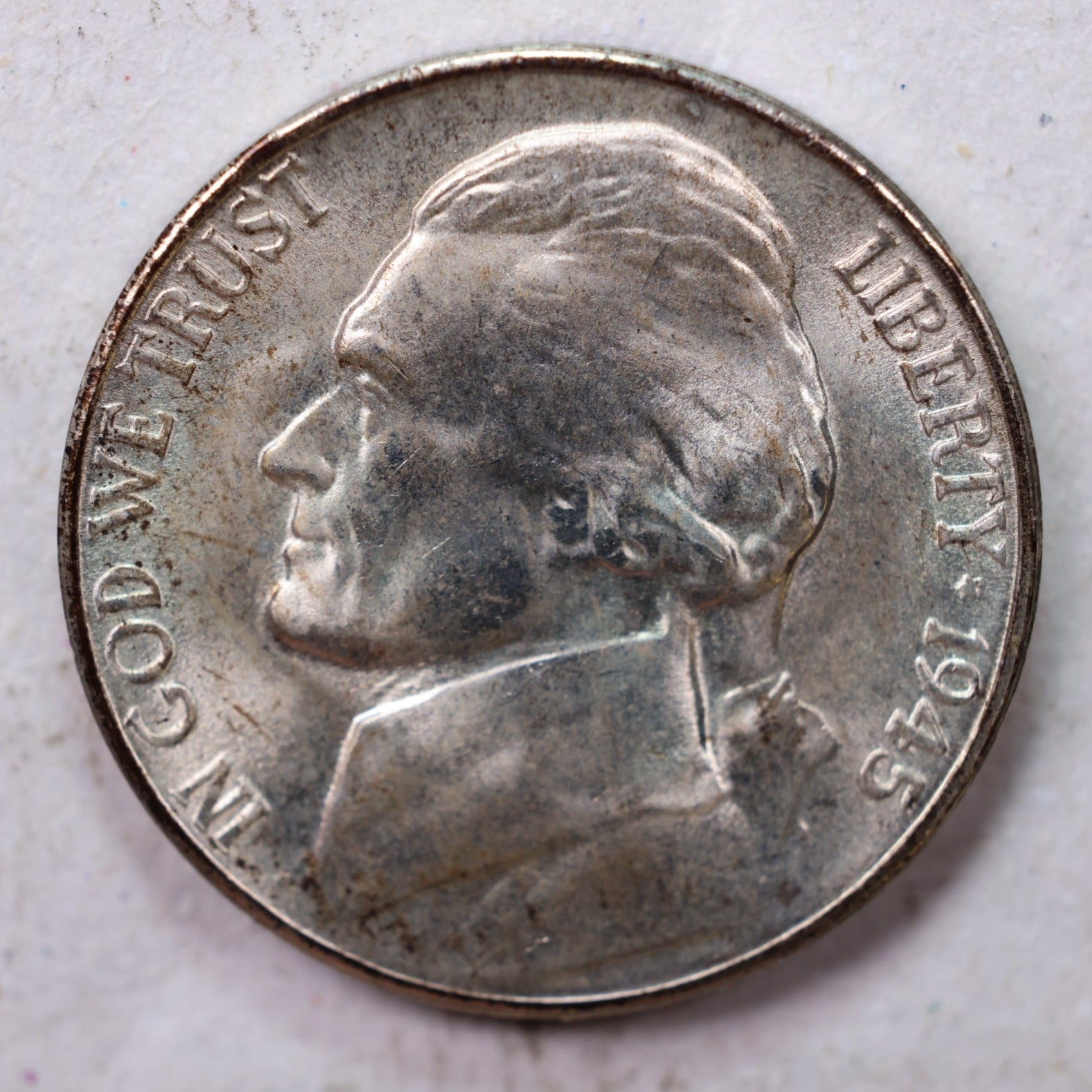 1945-S Jefferson Silver Nickel, Uncirculated coin, Store #UN945S